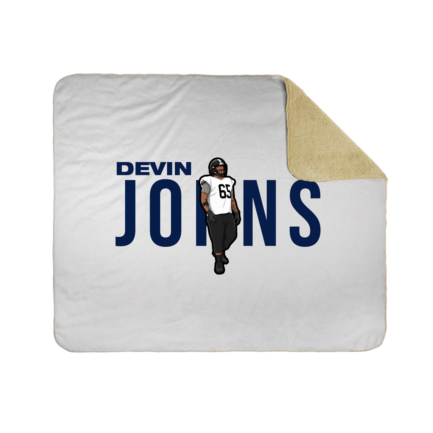 Throw Blanket — Player Name in White