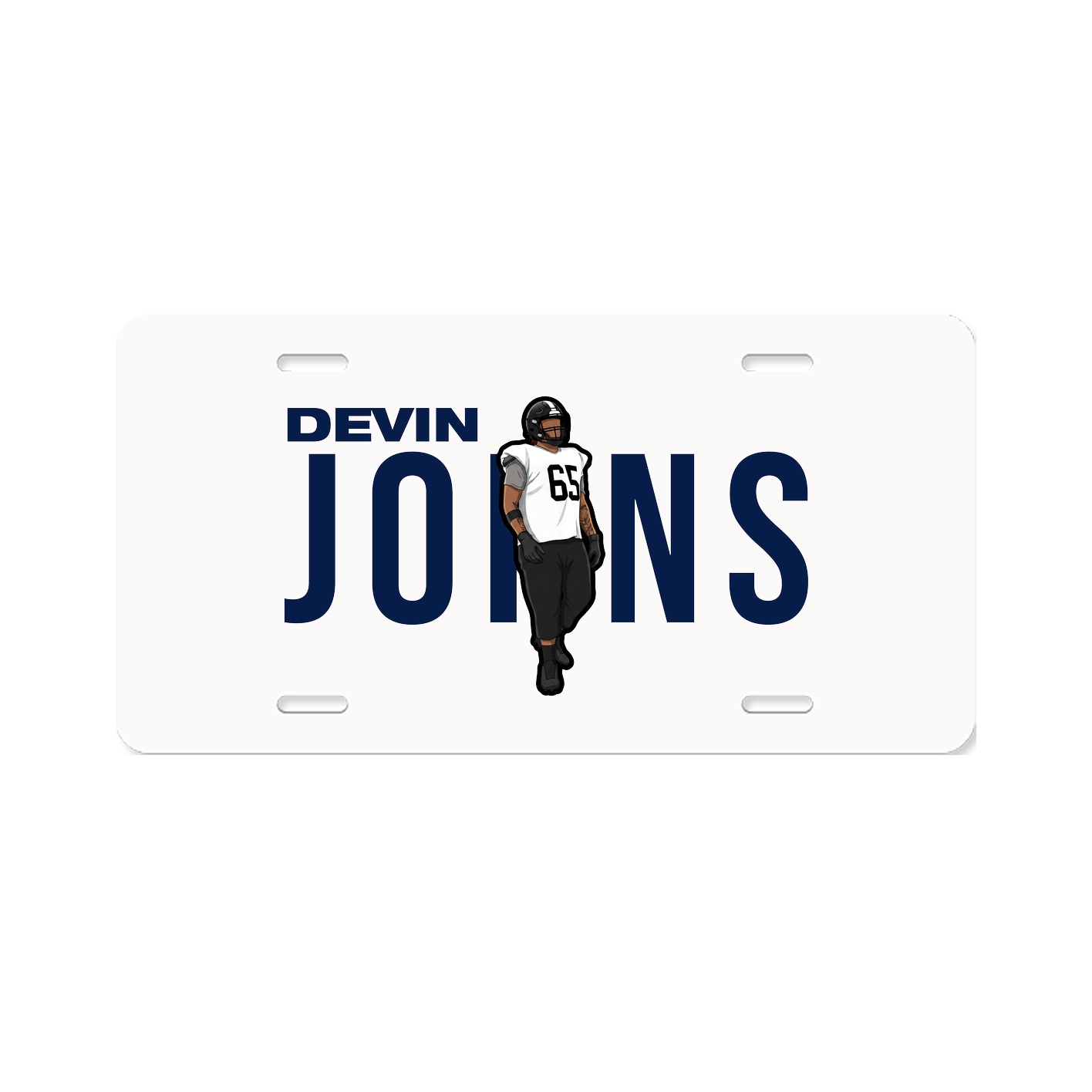 License Plate — Player Name in Classic