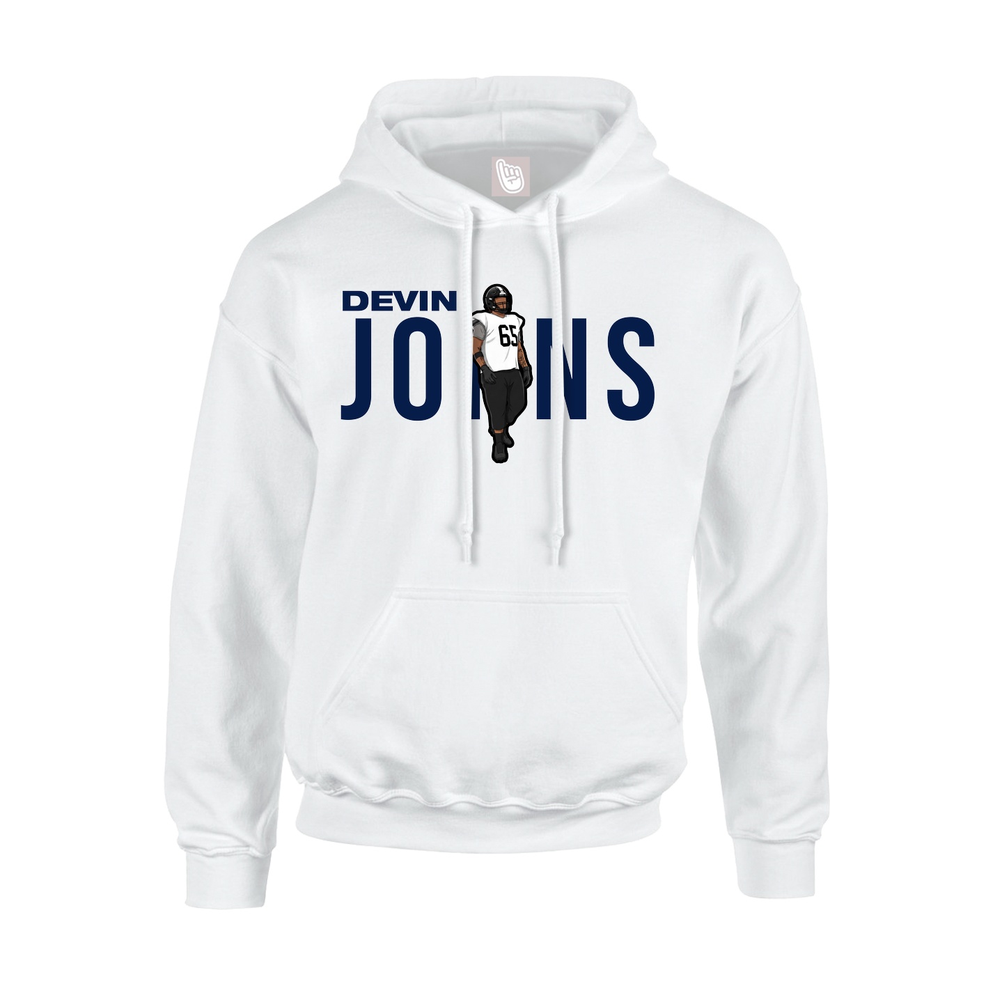 Youth Hoodie — Player Name in White