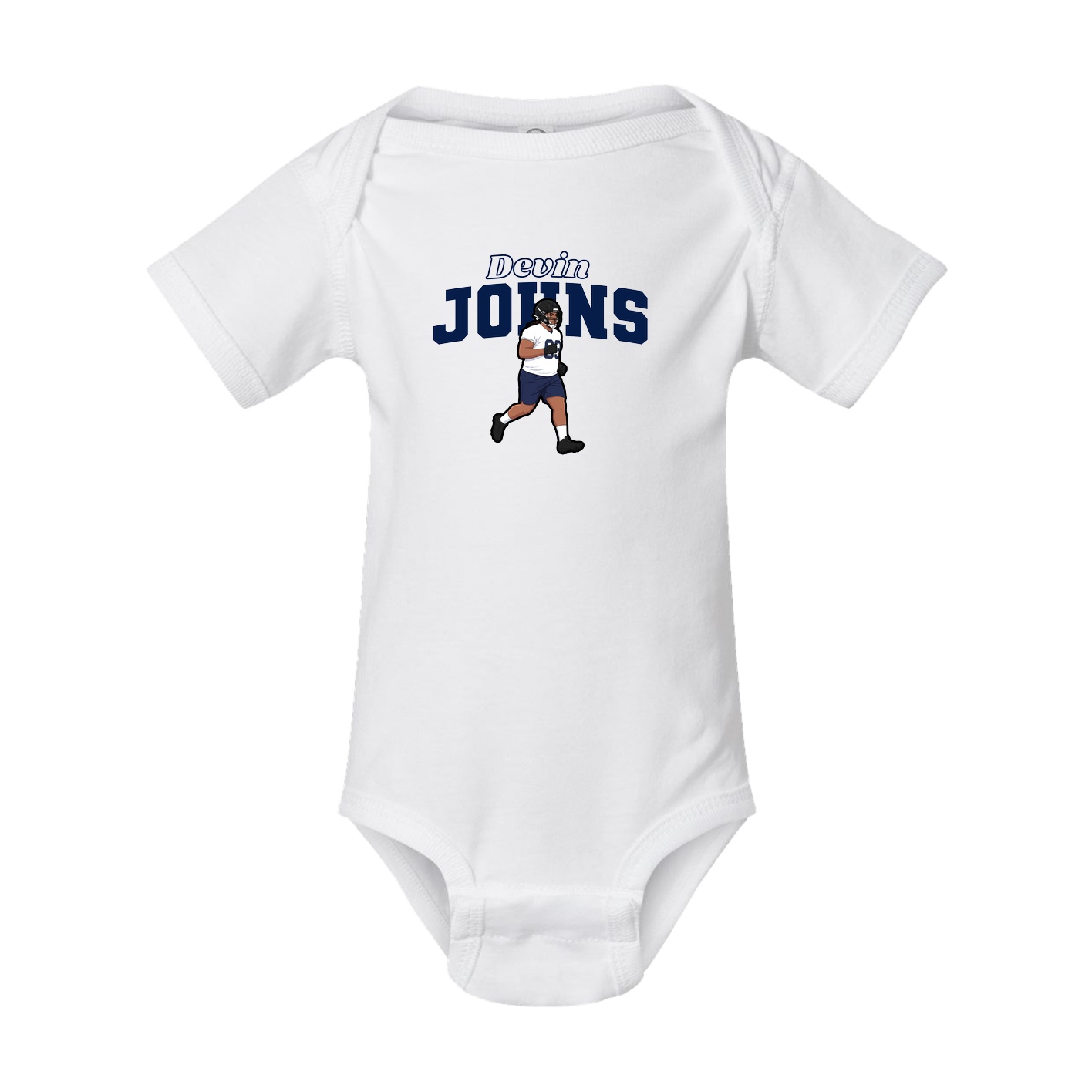 Baby Onesie — Name Arch in White