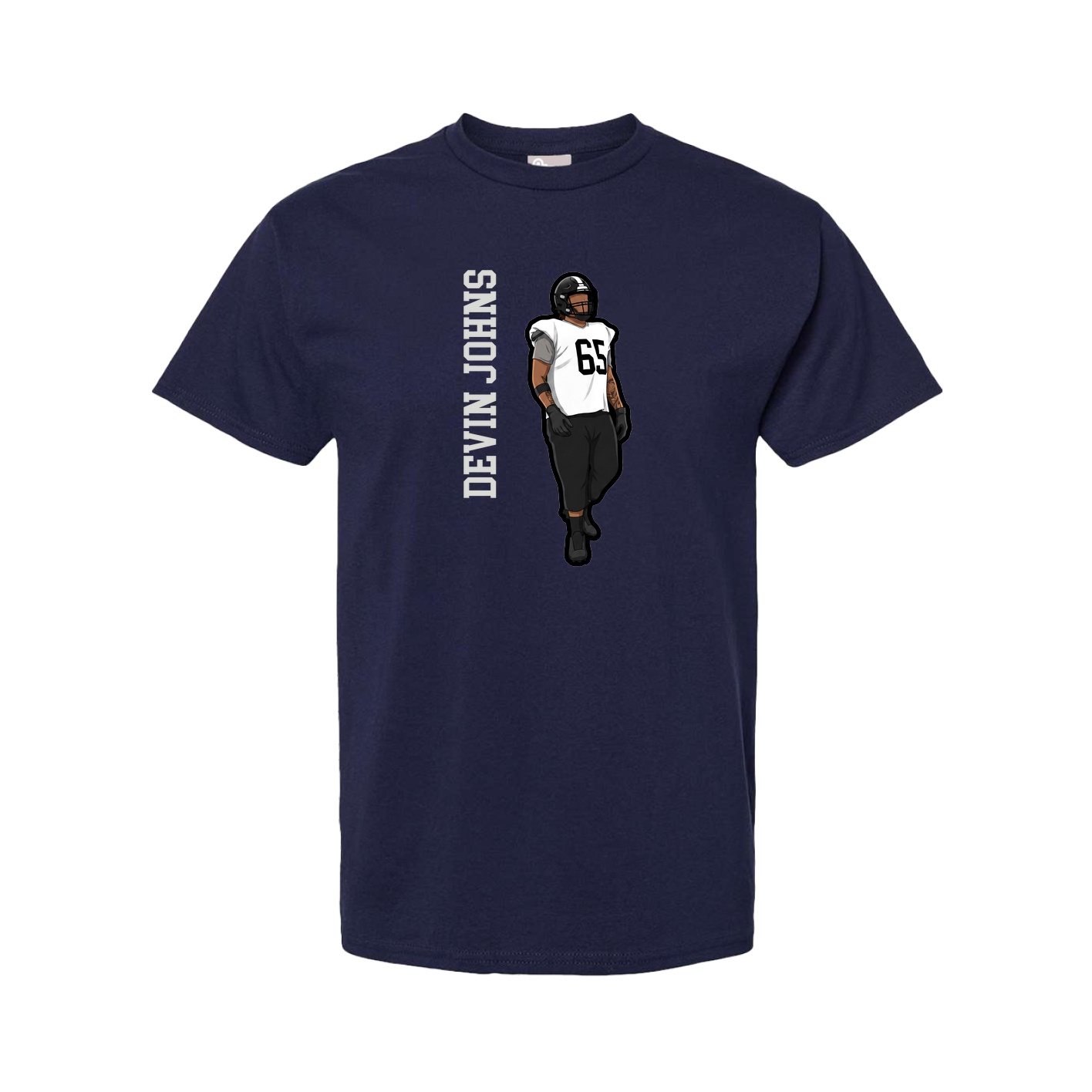 Tee — Name Vertical in Navy