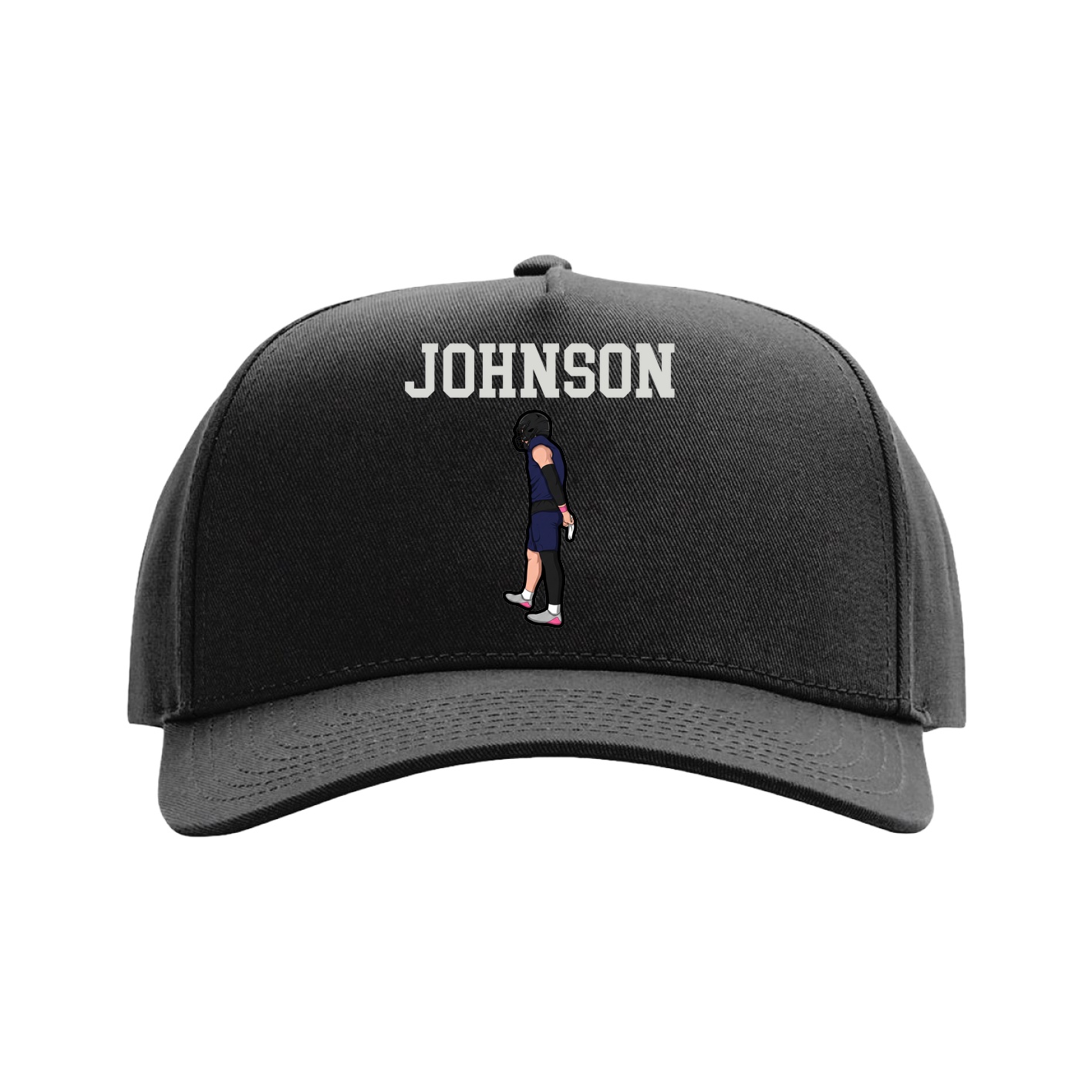 Full Fabric Five-Panel Champ Cap — Shirsey in Black