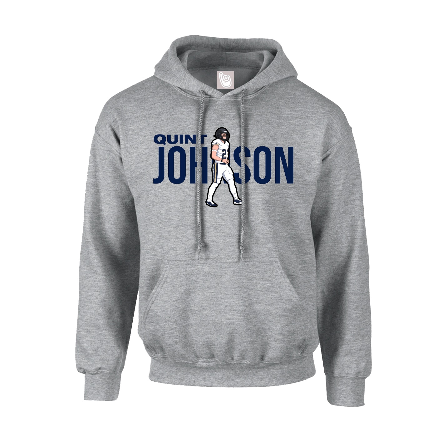 Hoodie — Player Name in Grey