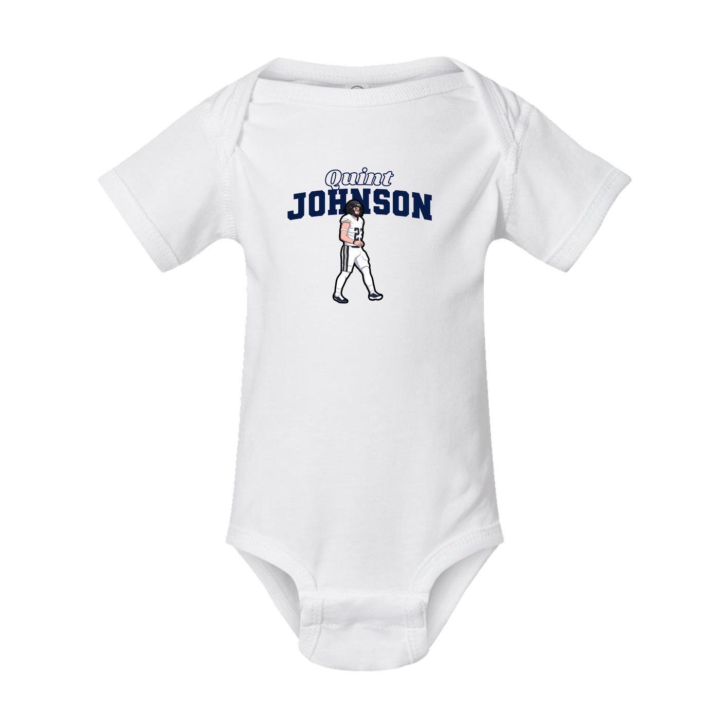 Baby Onesie — Name Arch in White