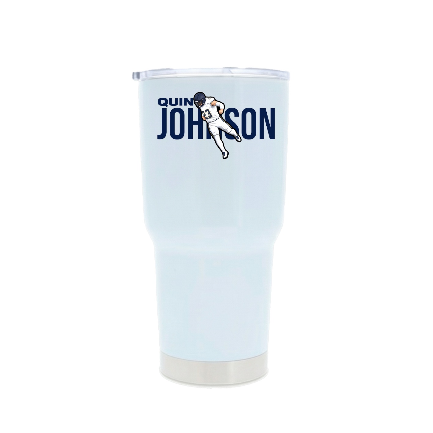 30oz Stainless Steel Tumbler — Player Name in White