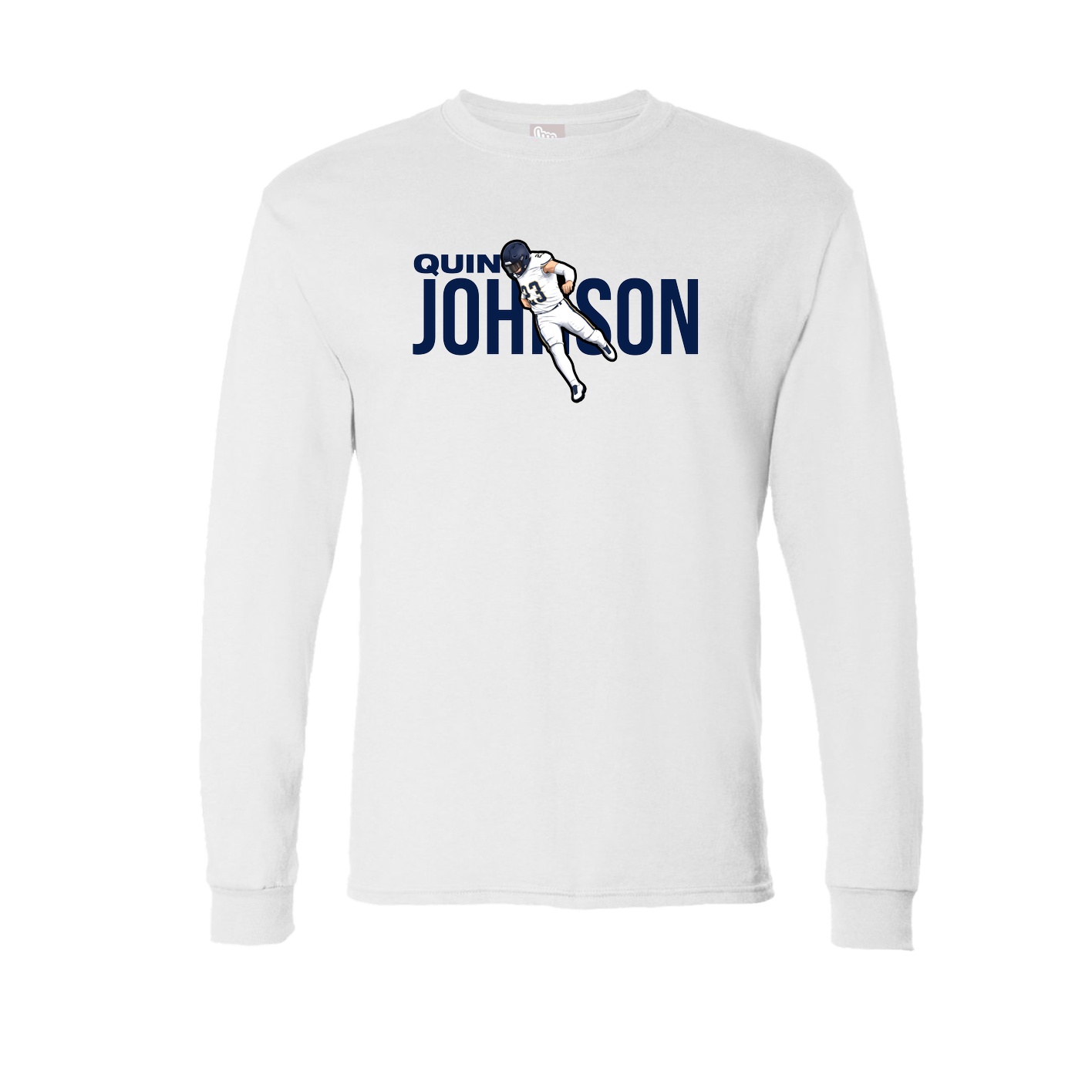 Long Sleeve Tee — Player Name in White