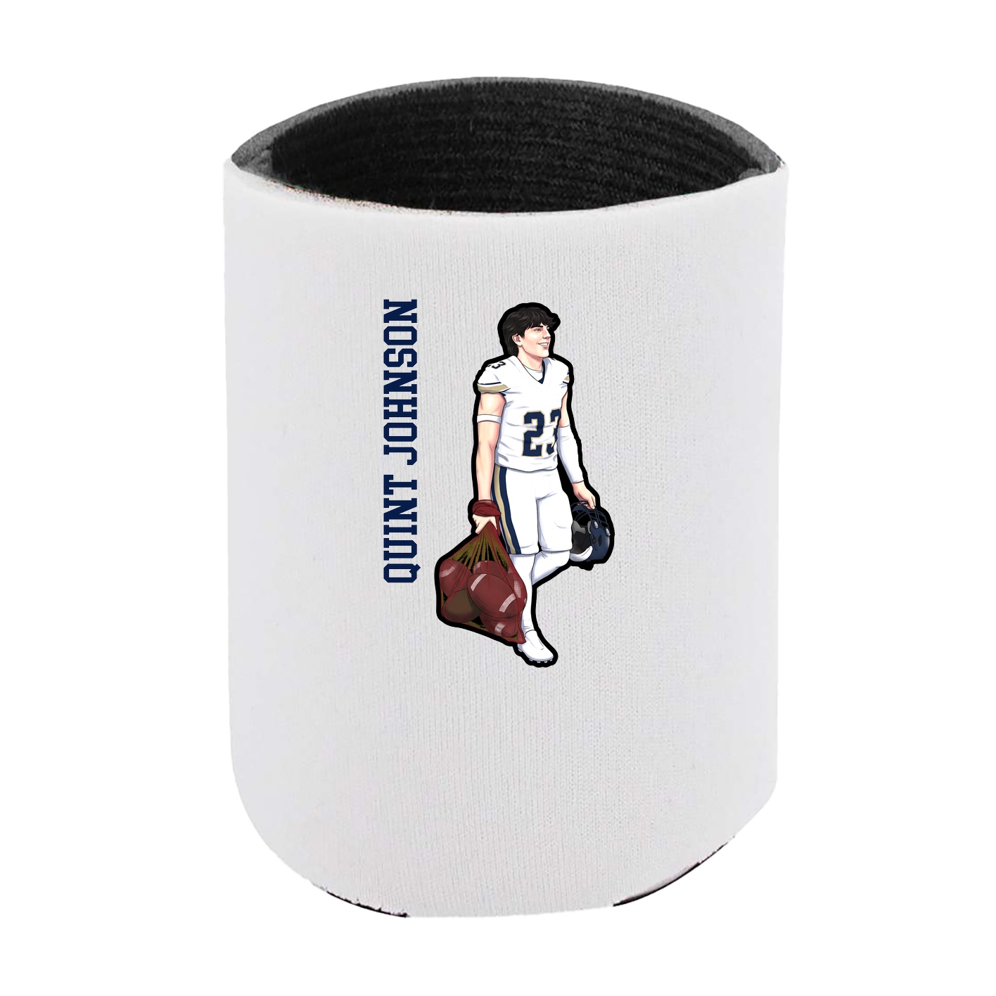 Can Holder — Name Vertical in White