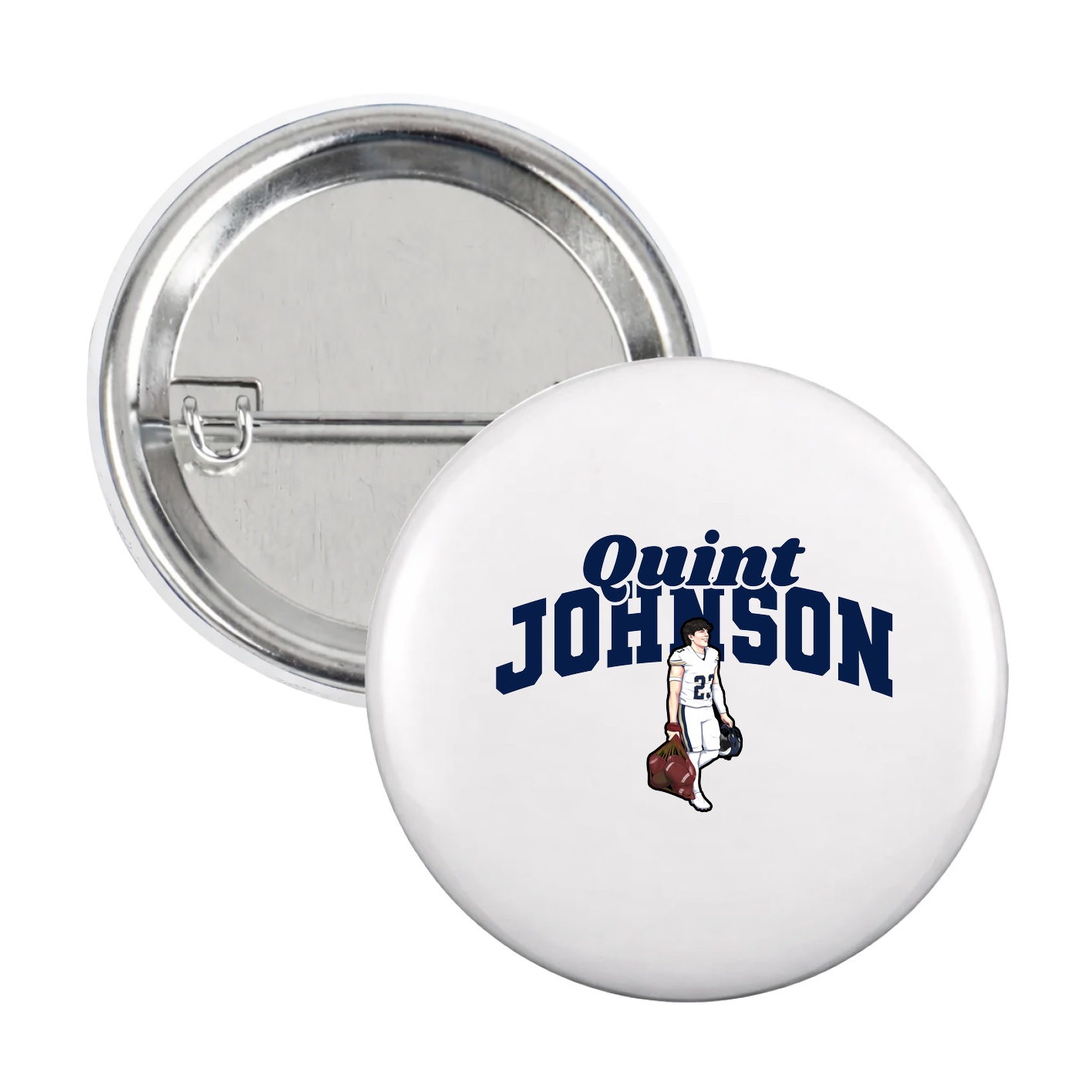 Game Day Button — Signature Arch in White
