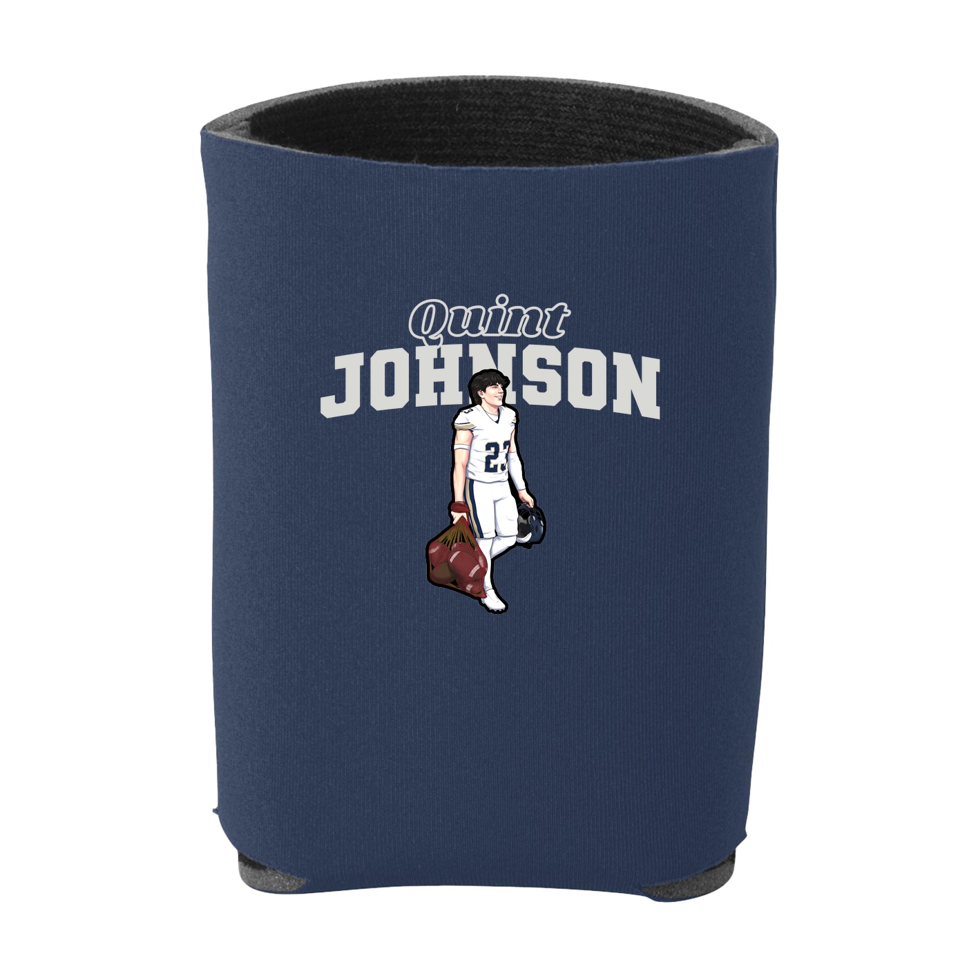 Can Holder — Name Arch in Navy