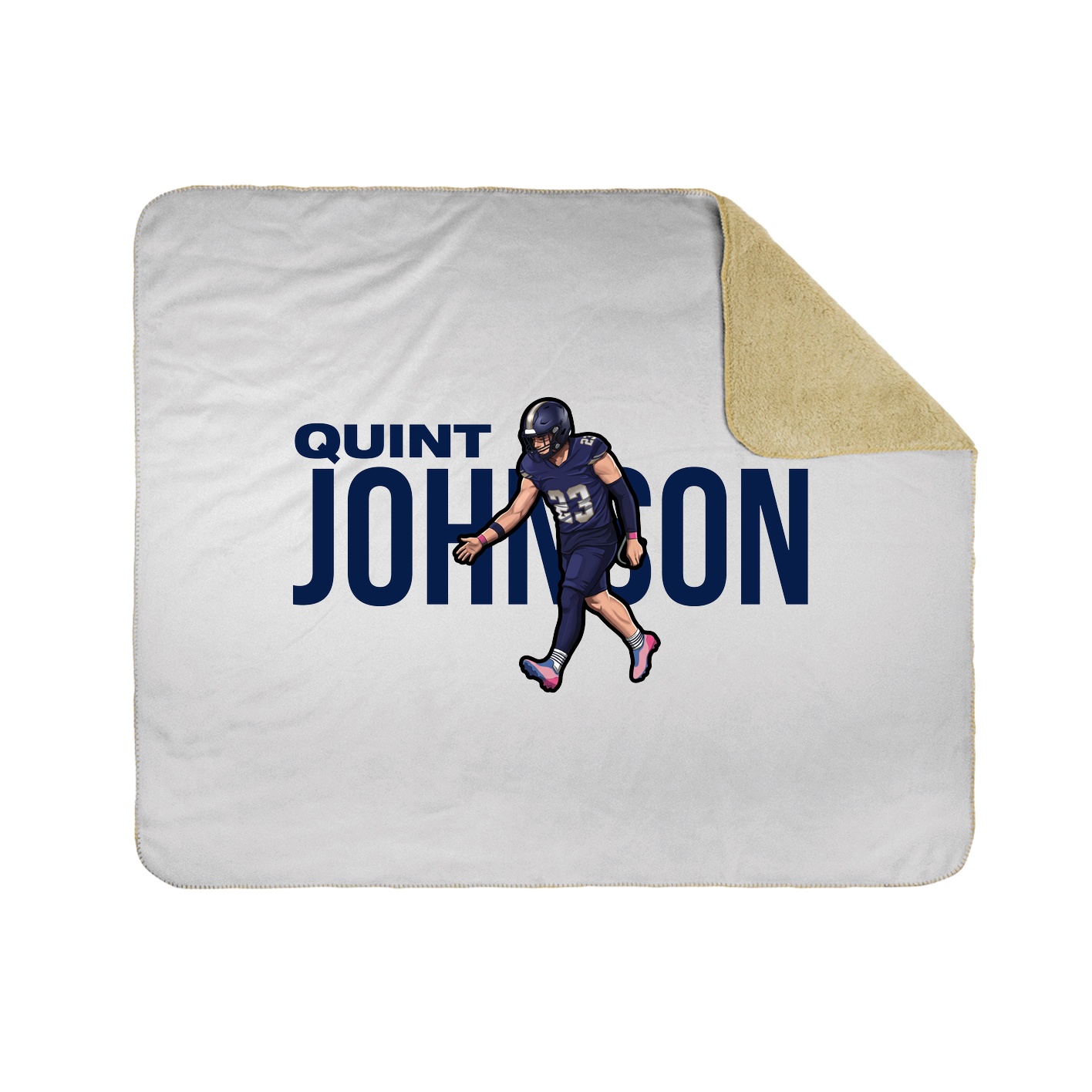 Throw Blanket — Player Name in White