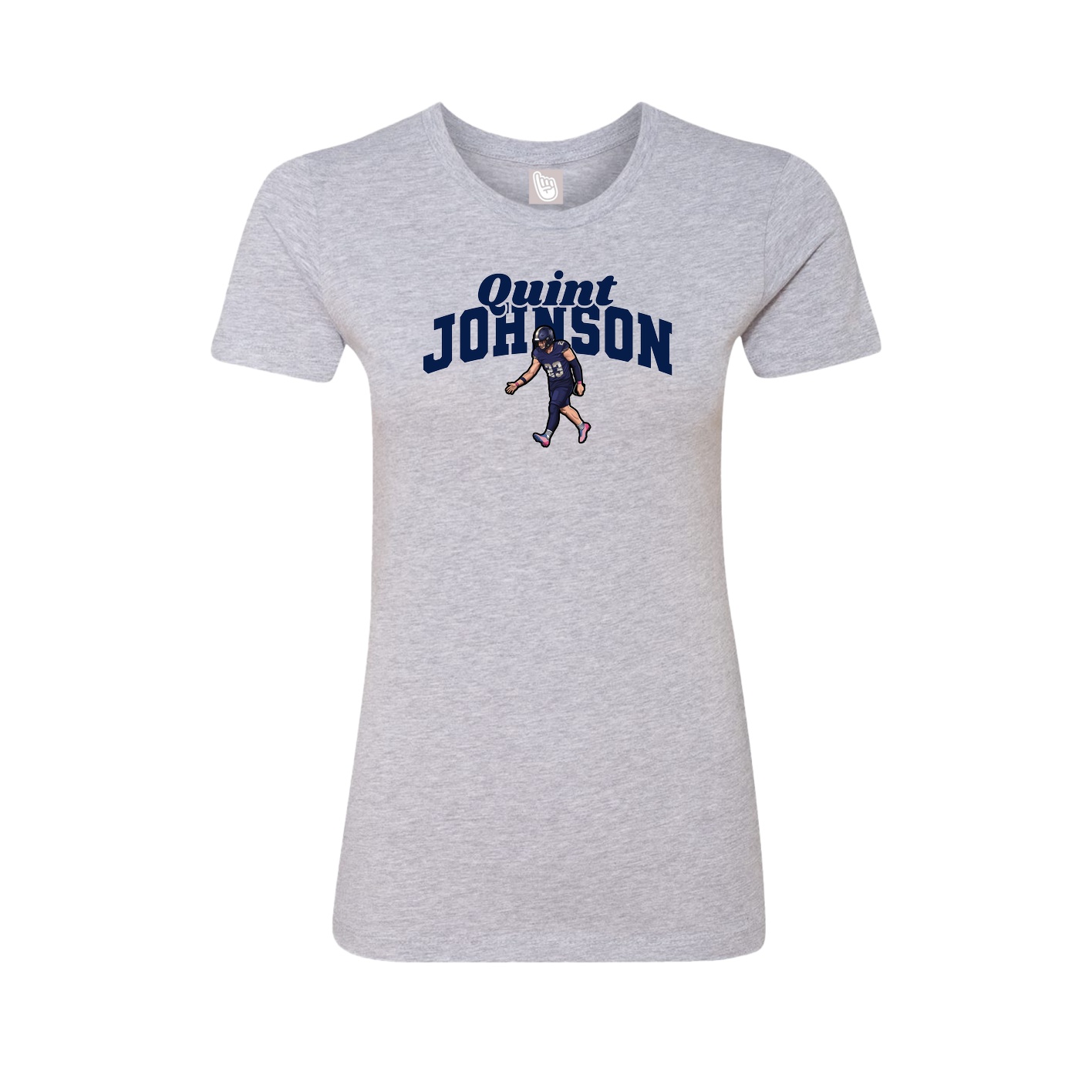 Fitted Women's Tee — Signature Arch in Grey