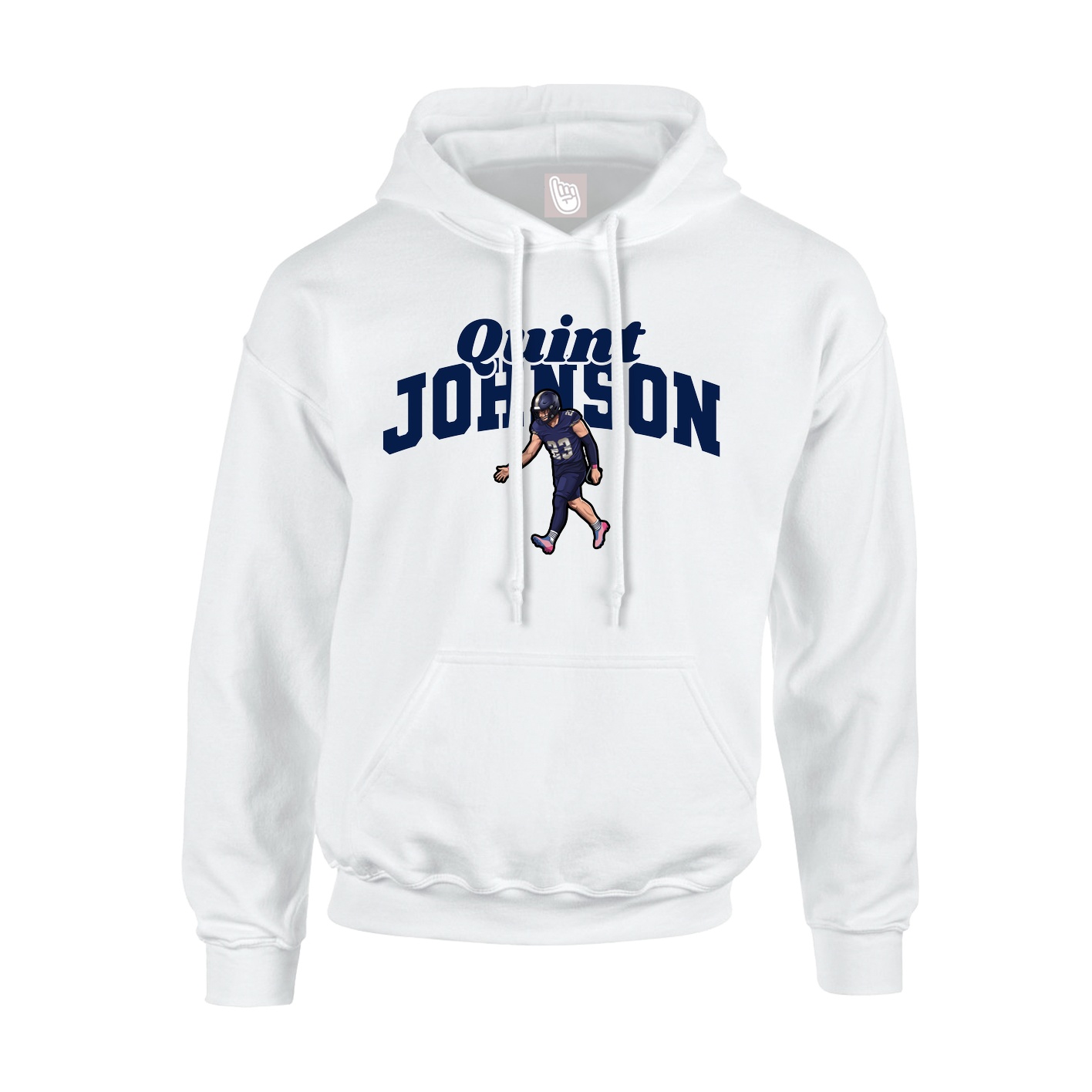 Youth Hoodie — Signature Arch in White
