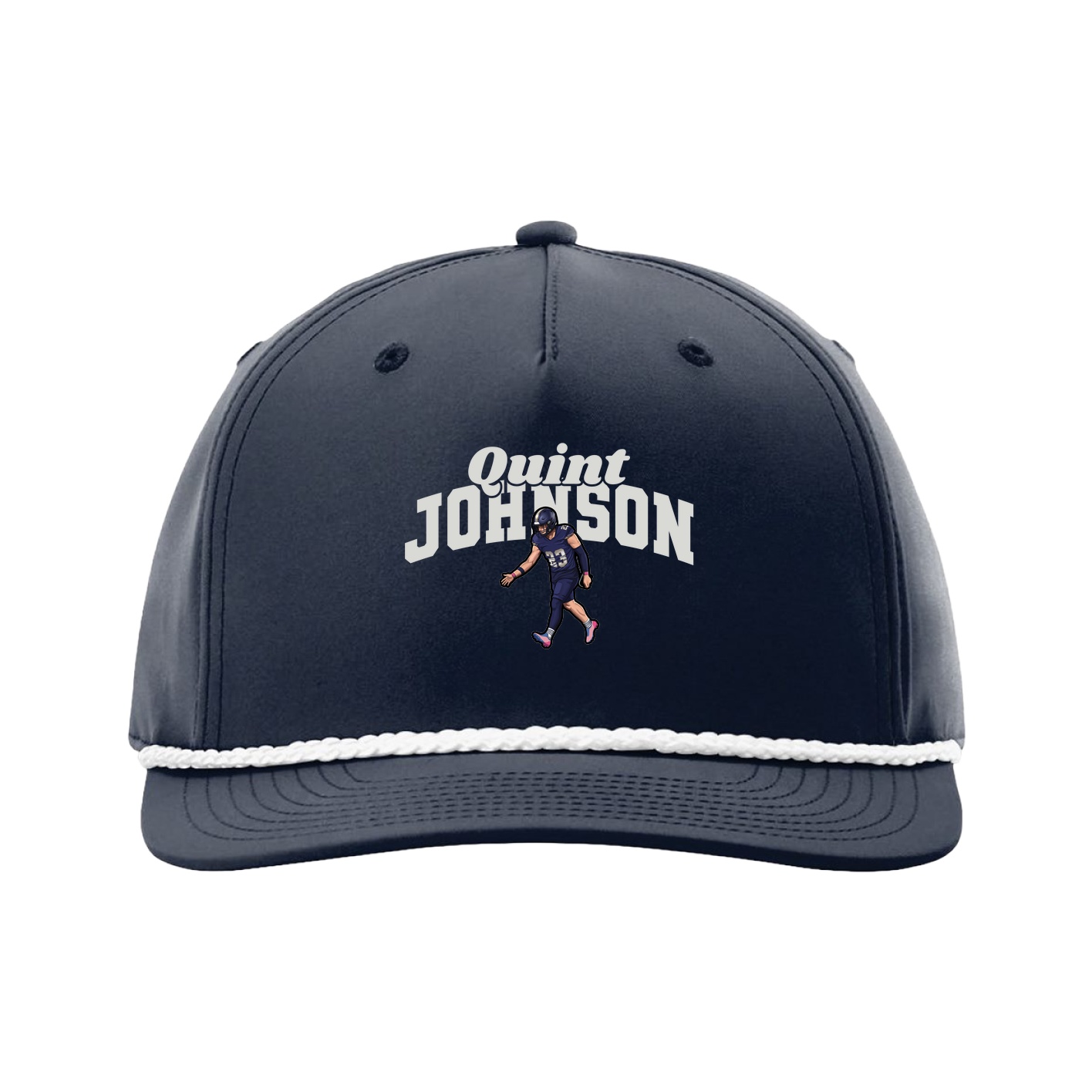 Five-Panel Classic Rope Cap — Signature Arch in Navy