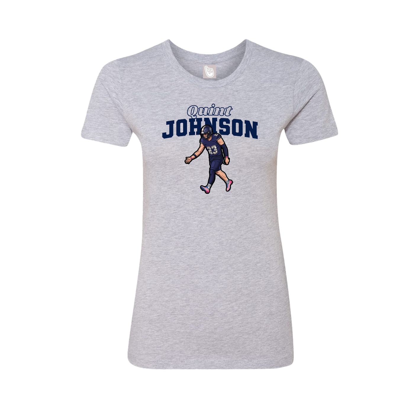 Womens Tee — Name Arch in Grey