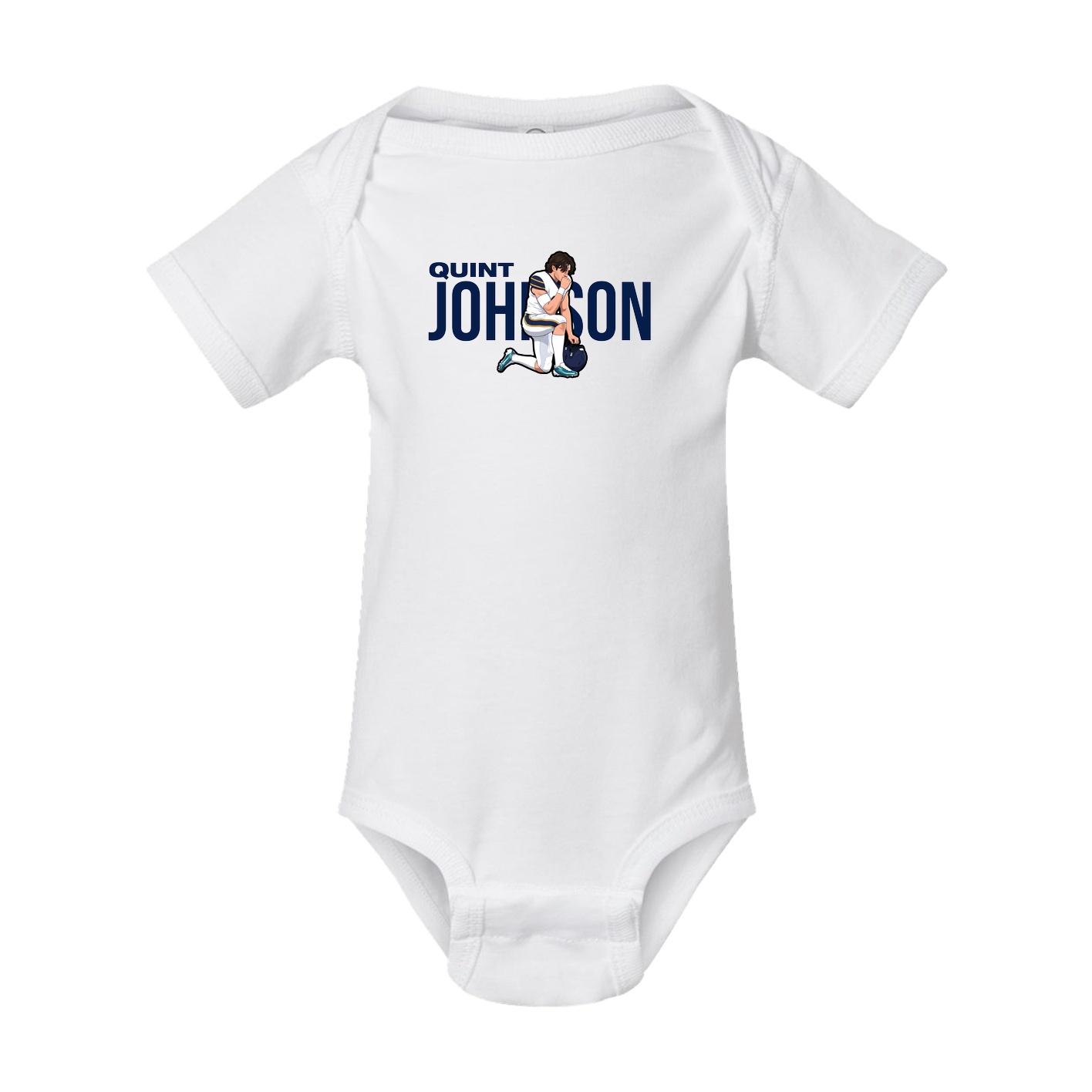 Baby Onesie — Player Name in White