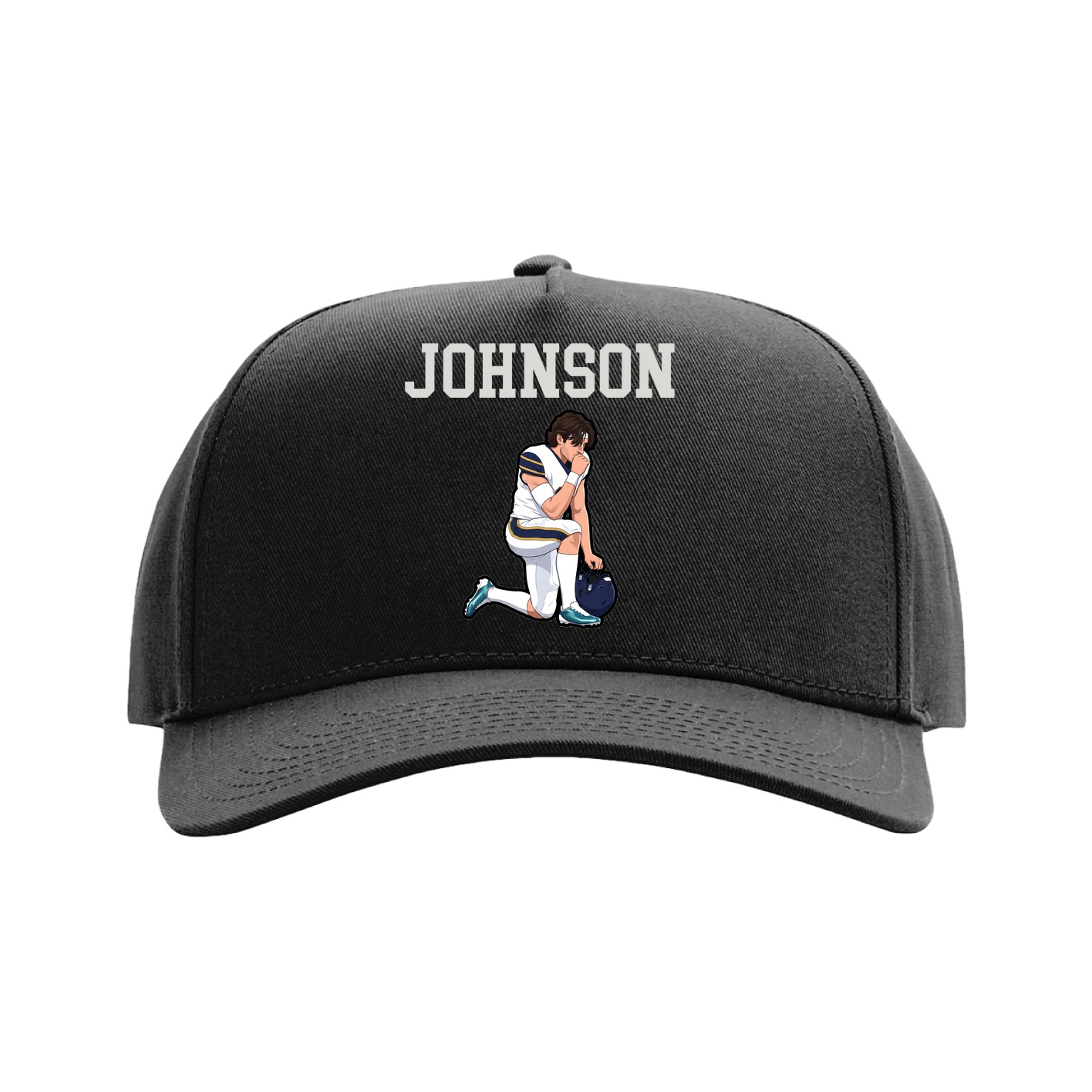 Full Fabric Five-Panel Champ Cap — Shirsey in Black