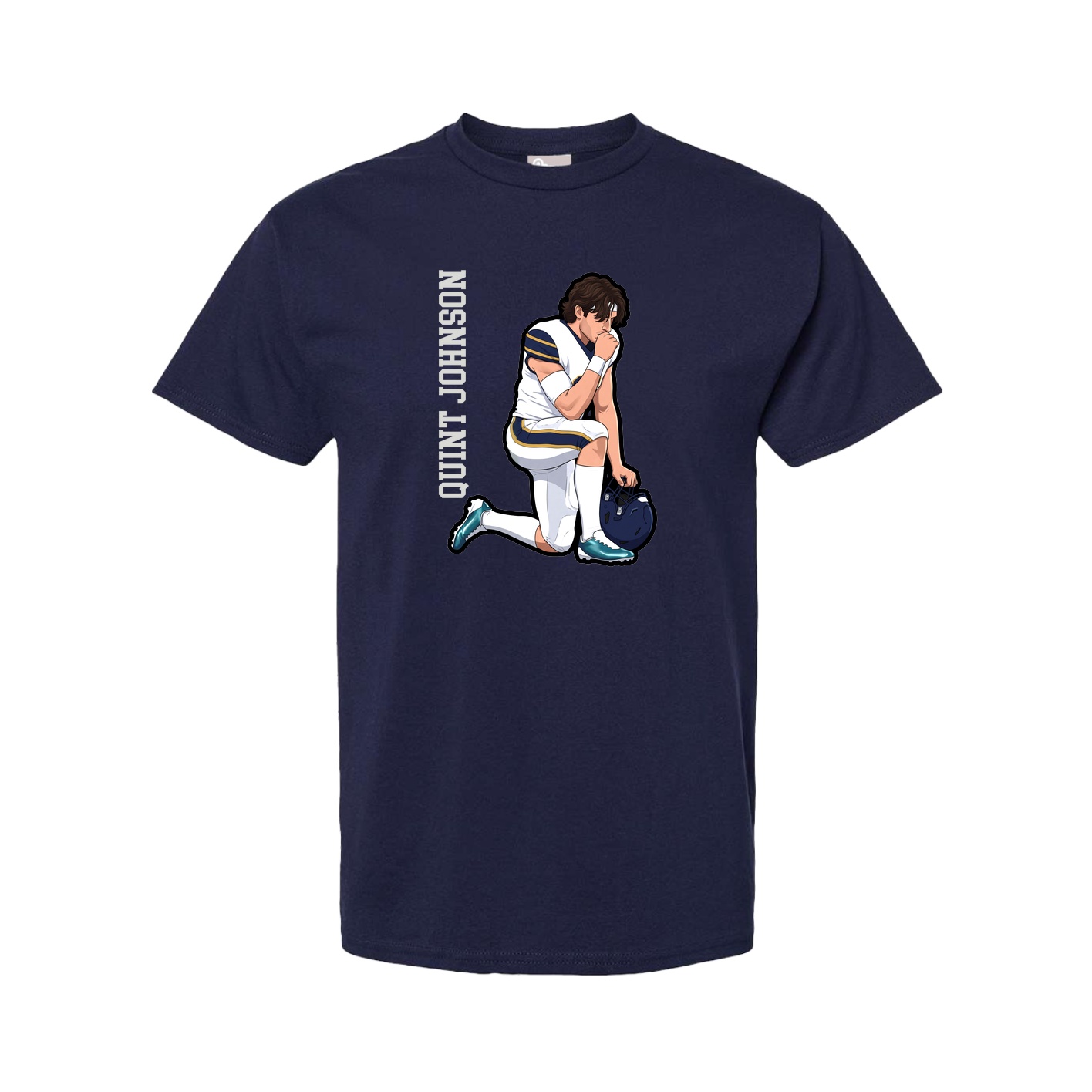 Tee — Name Vertical in Navy