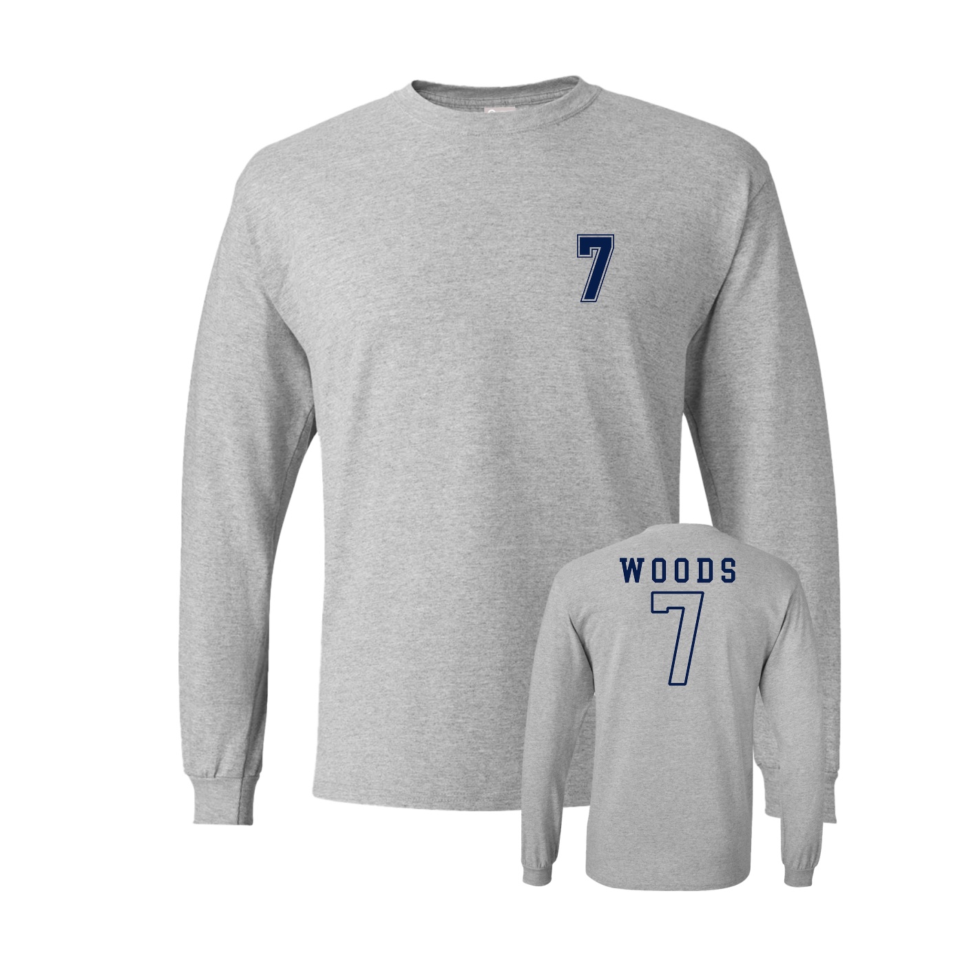Long Sleeve Tee — Chest Back in Grey