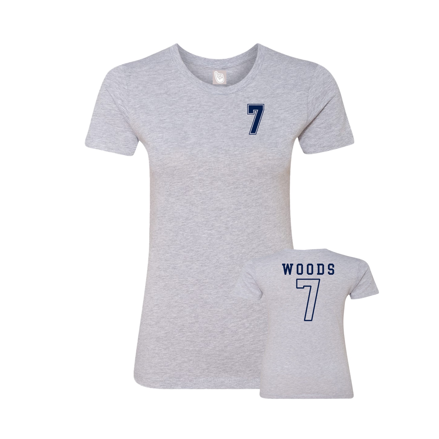 Womens Tee — Chest Back in Grey
