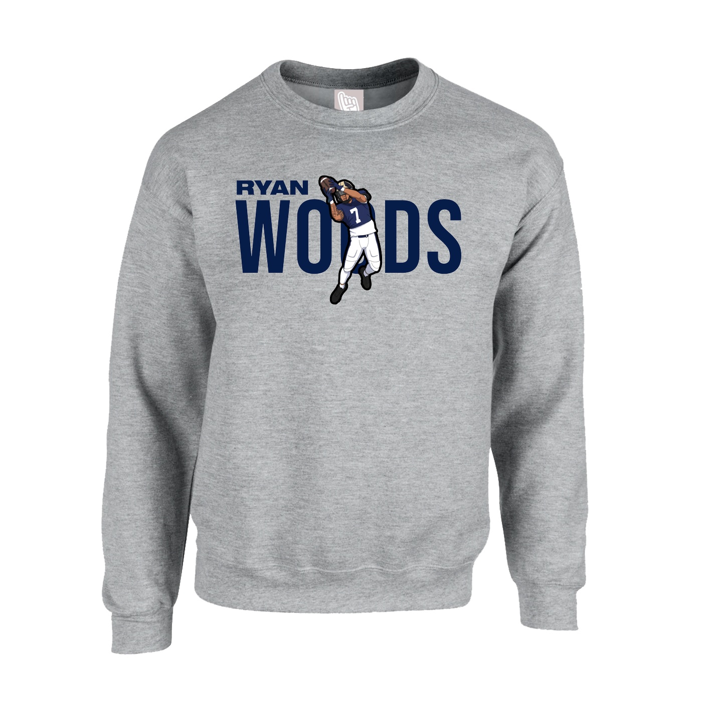 Fleece Crew — Player Name in Grey