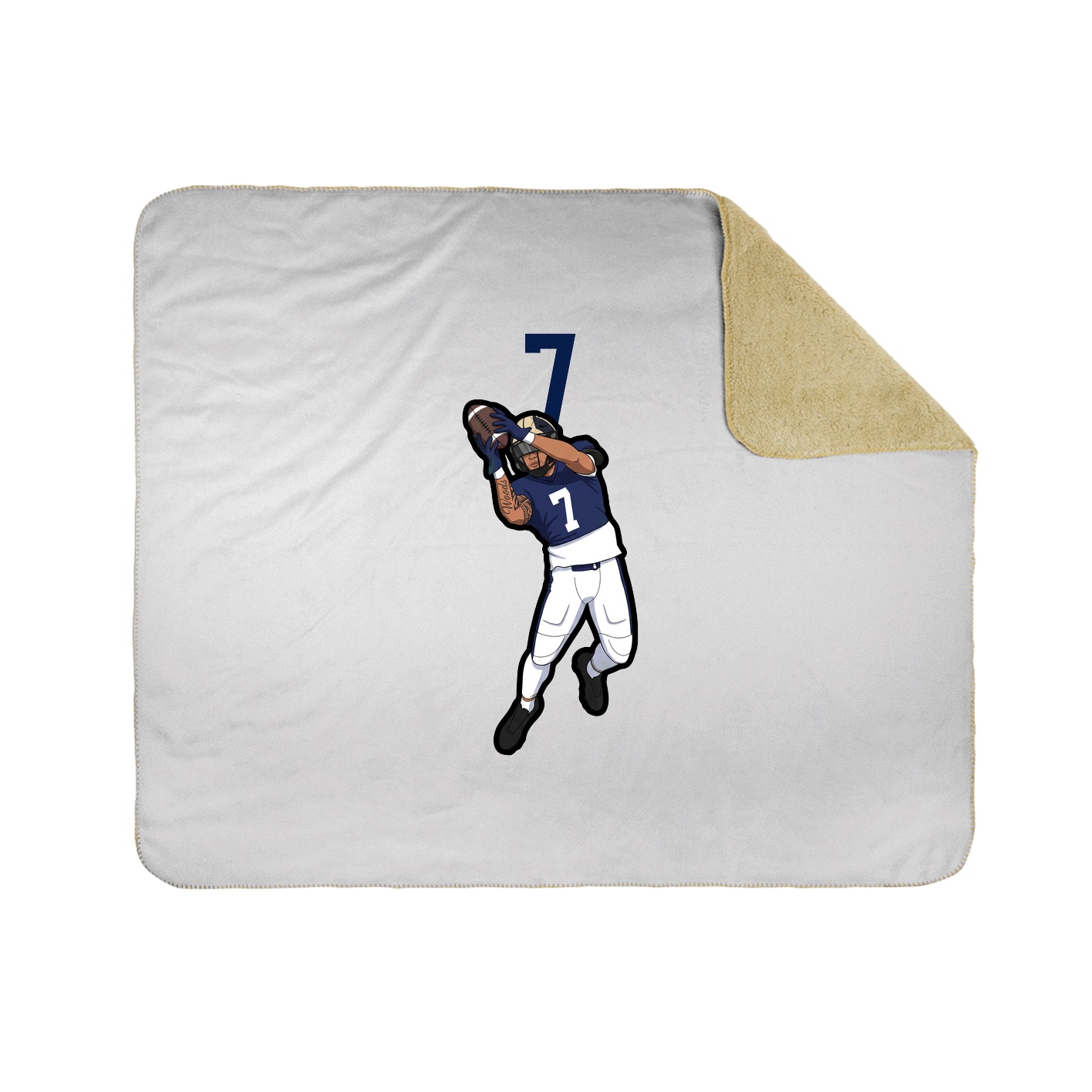 Throw Blanket — Number Top in White