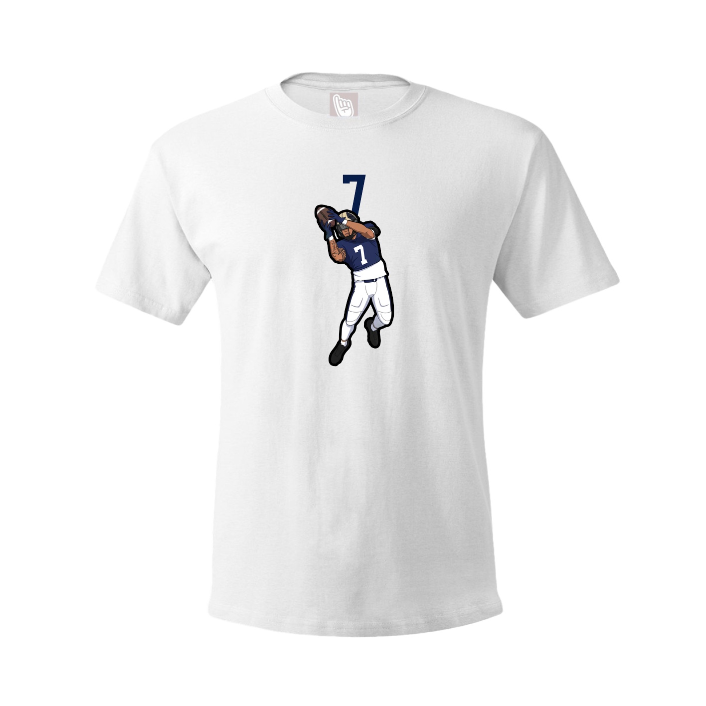 Youth Tee — Number Top in White