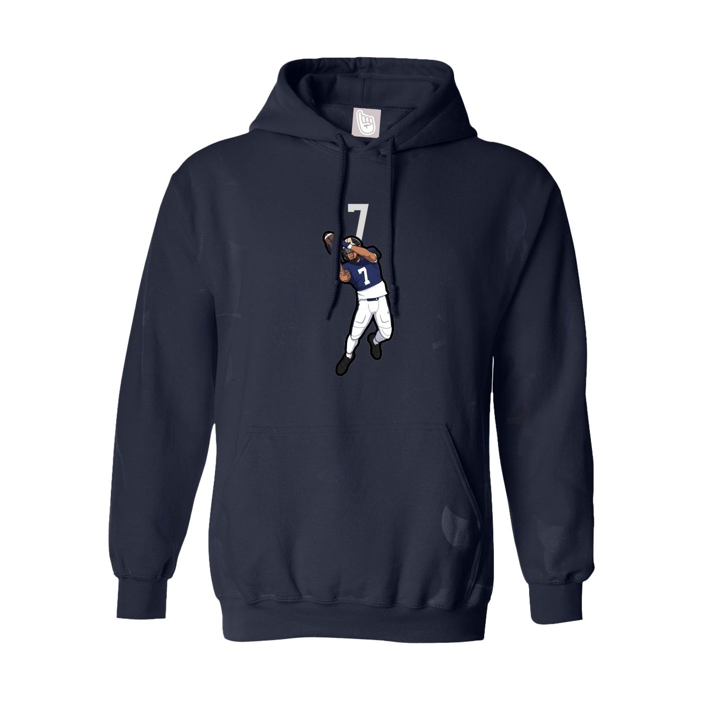 Youth Hoodie — Number Top in Navy