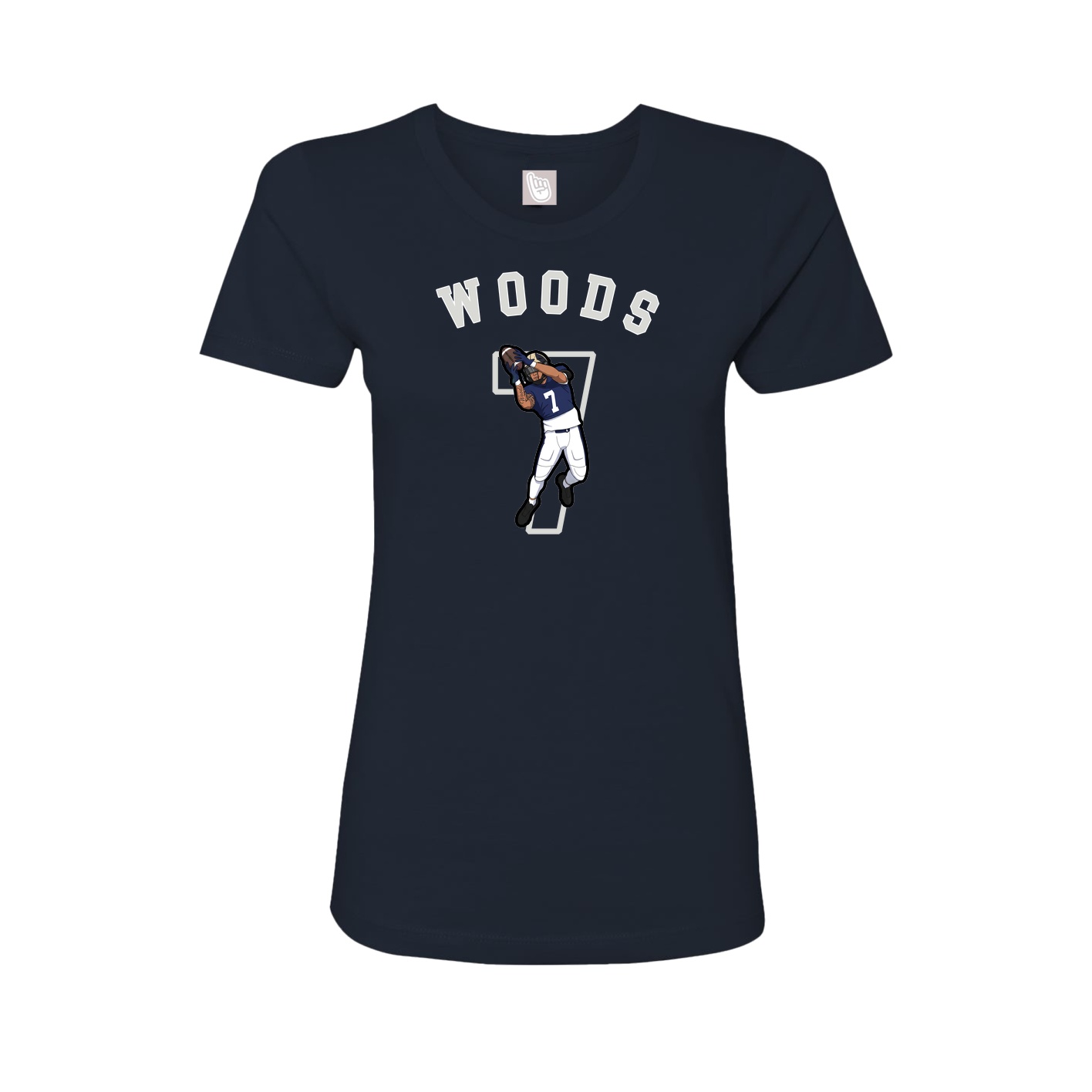 Fitted Women's Tee — Shirsey Arch in Navy