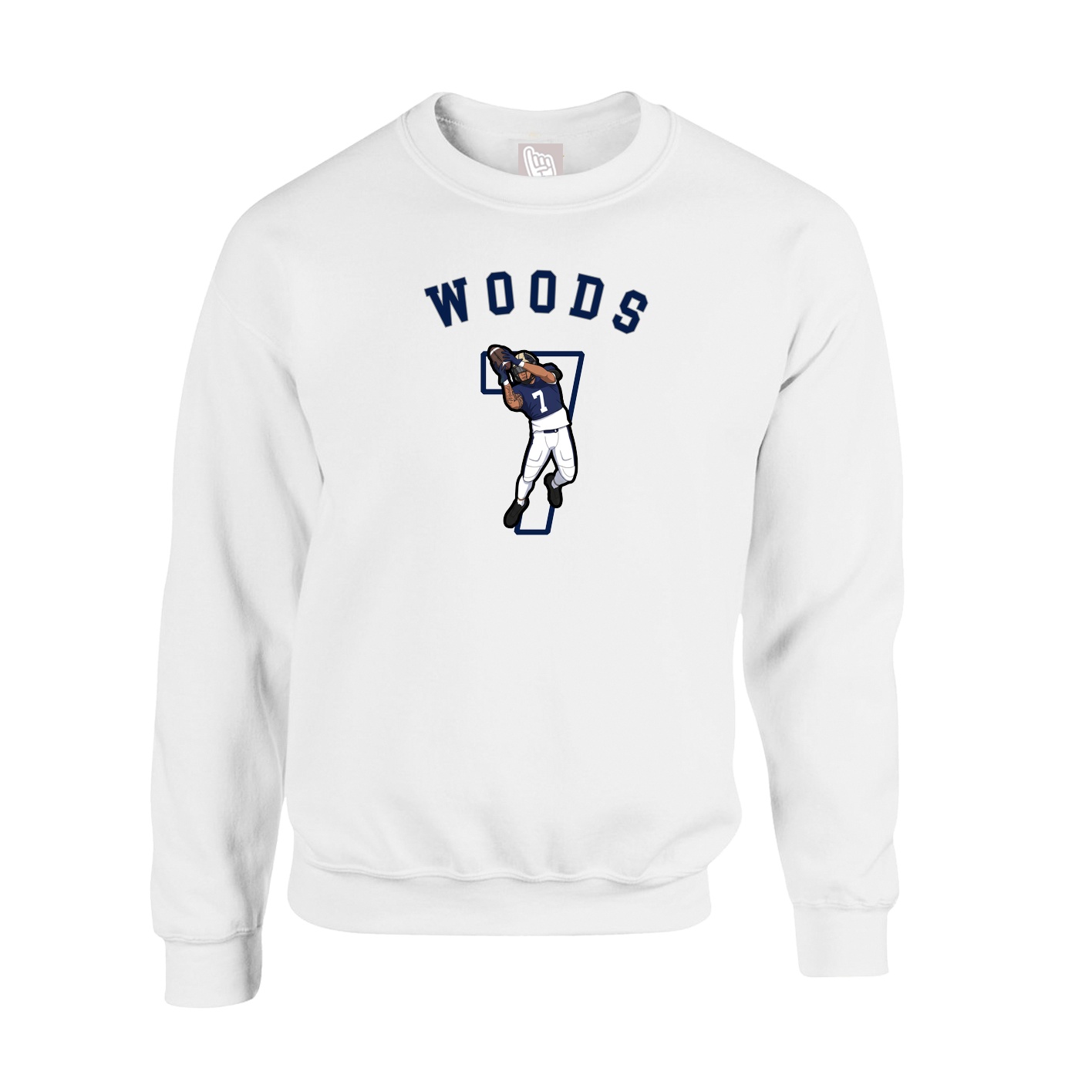 Fleece Crew — Shirsey Arch in White