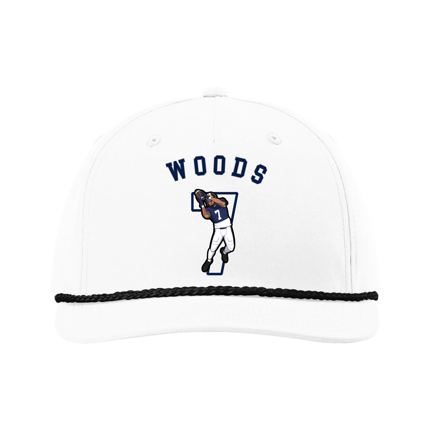 Five-Panel Classic Rope Cap — Shirsey Arch in White