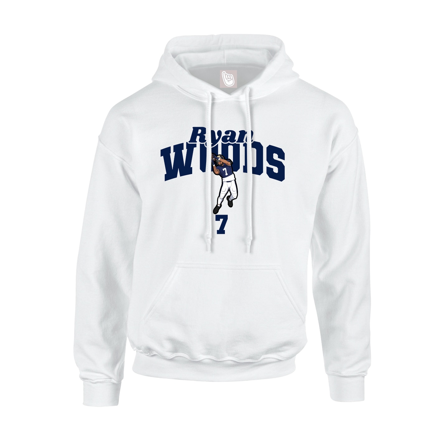 Hoodie — Signature Arch in White