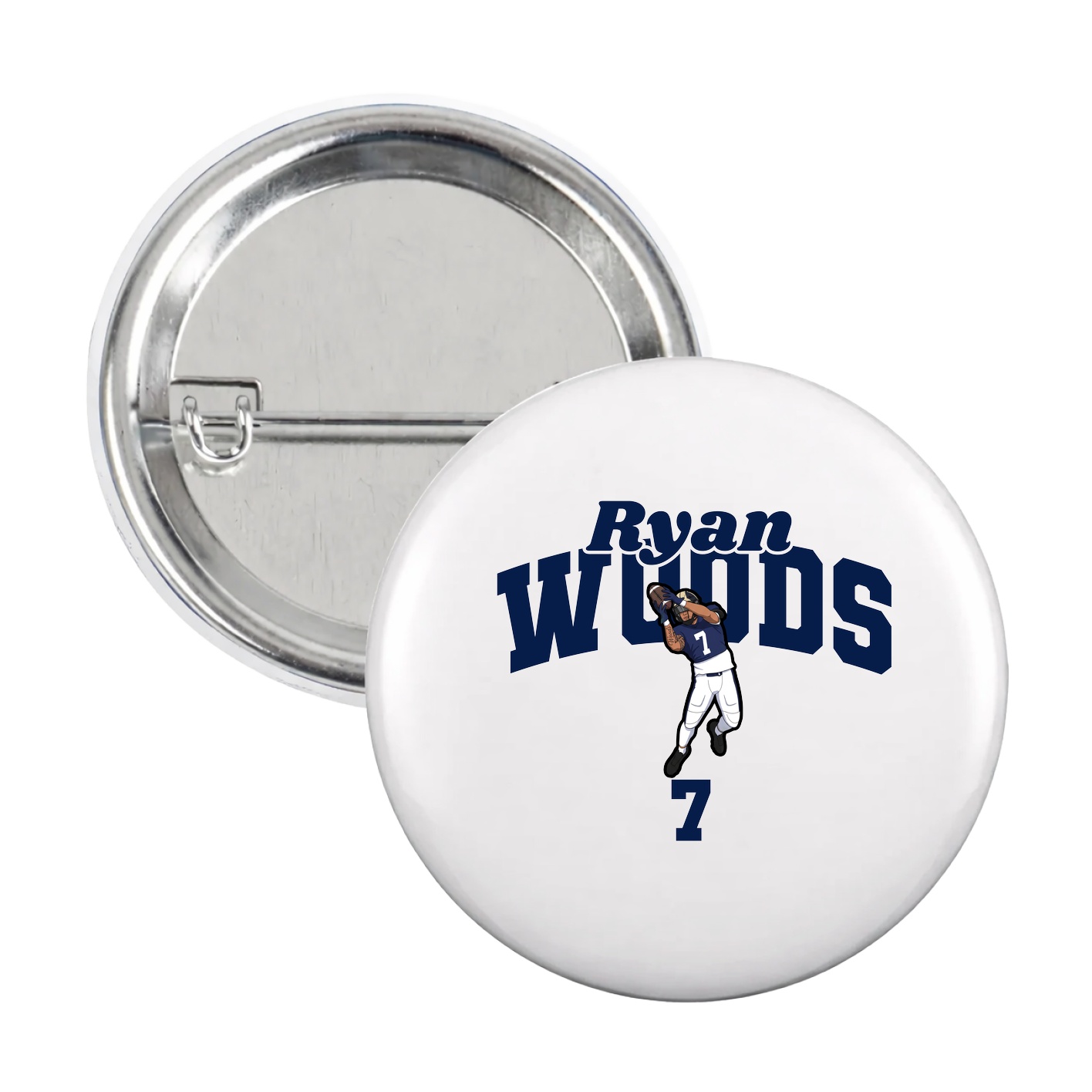 Game Day Button — Signature Arch in White