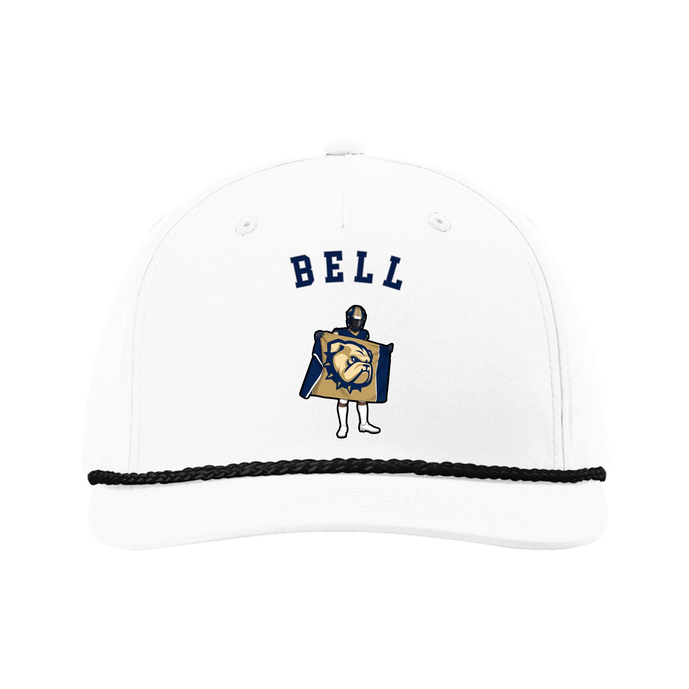 Five-Panel Classic Rope Cap — Shirsey Arch in White