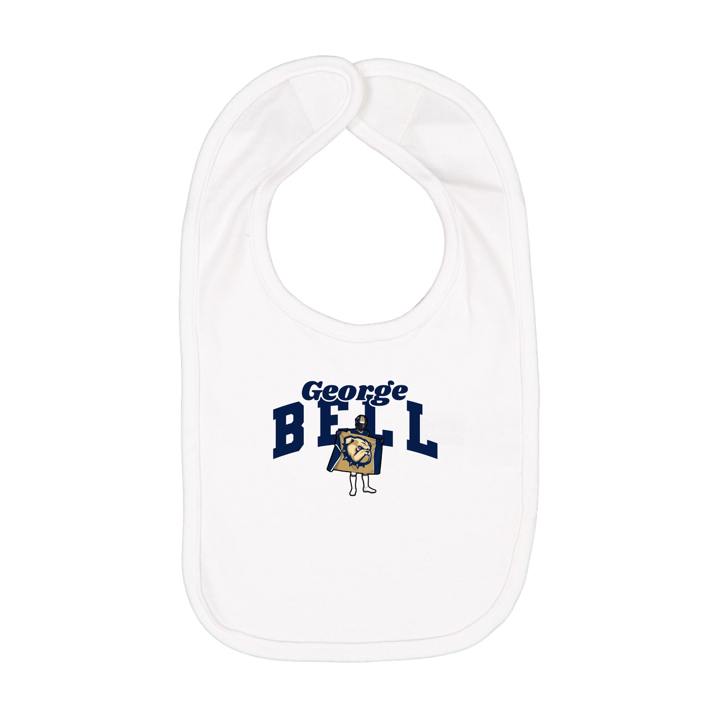Infant Bib — Signature Arch in White