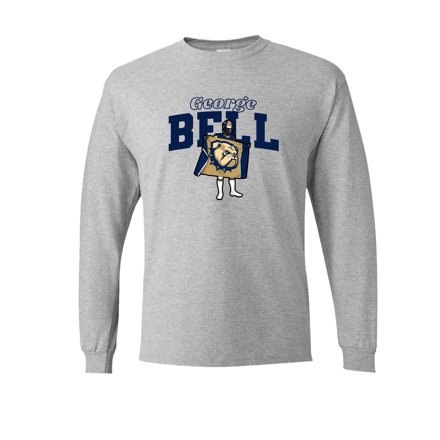 Long Sleeve Tee — Name Arch in Grey