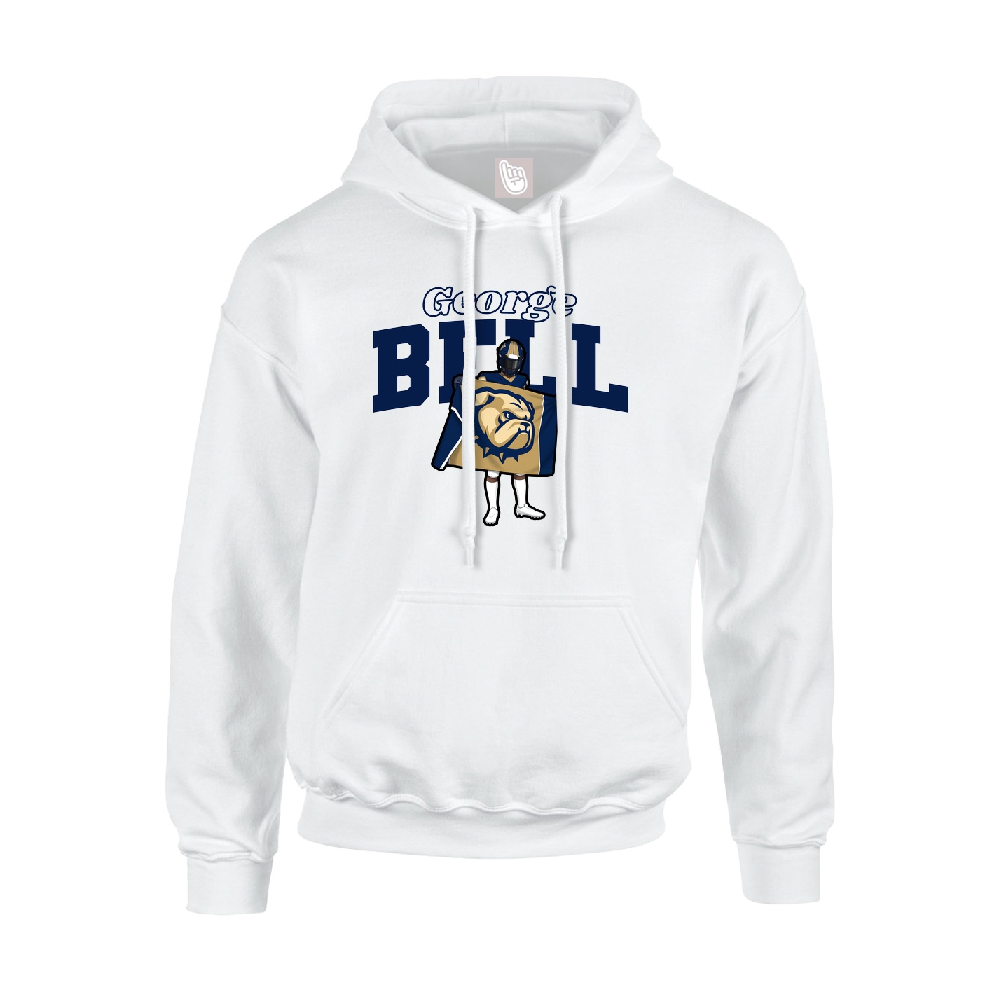 Hoodie — Name Arch in White