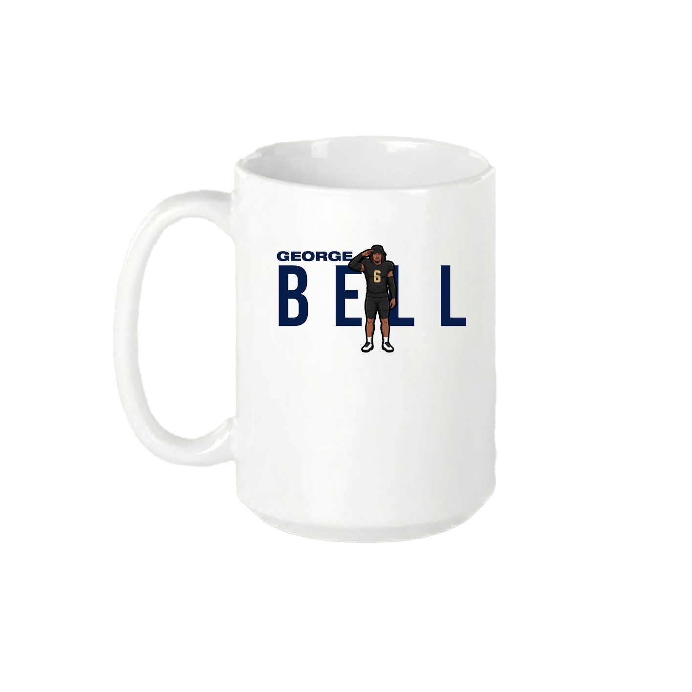 15oz Coffee Mug — Player Name in White