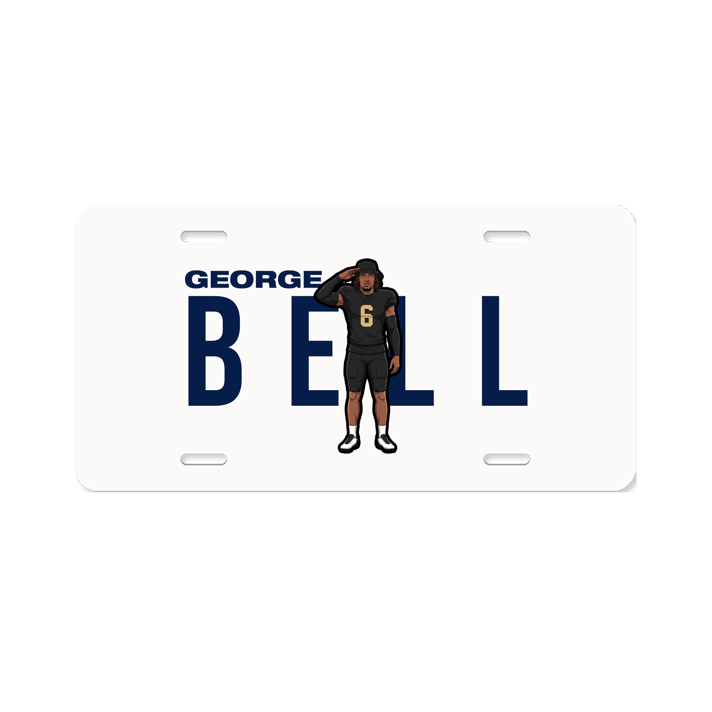License Plate — Player Name in Classic
