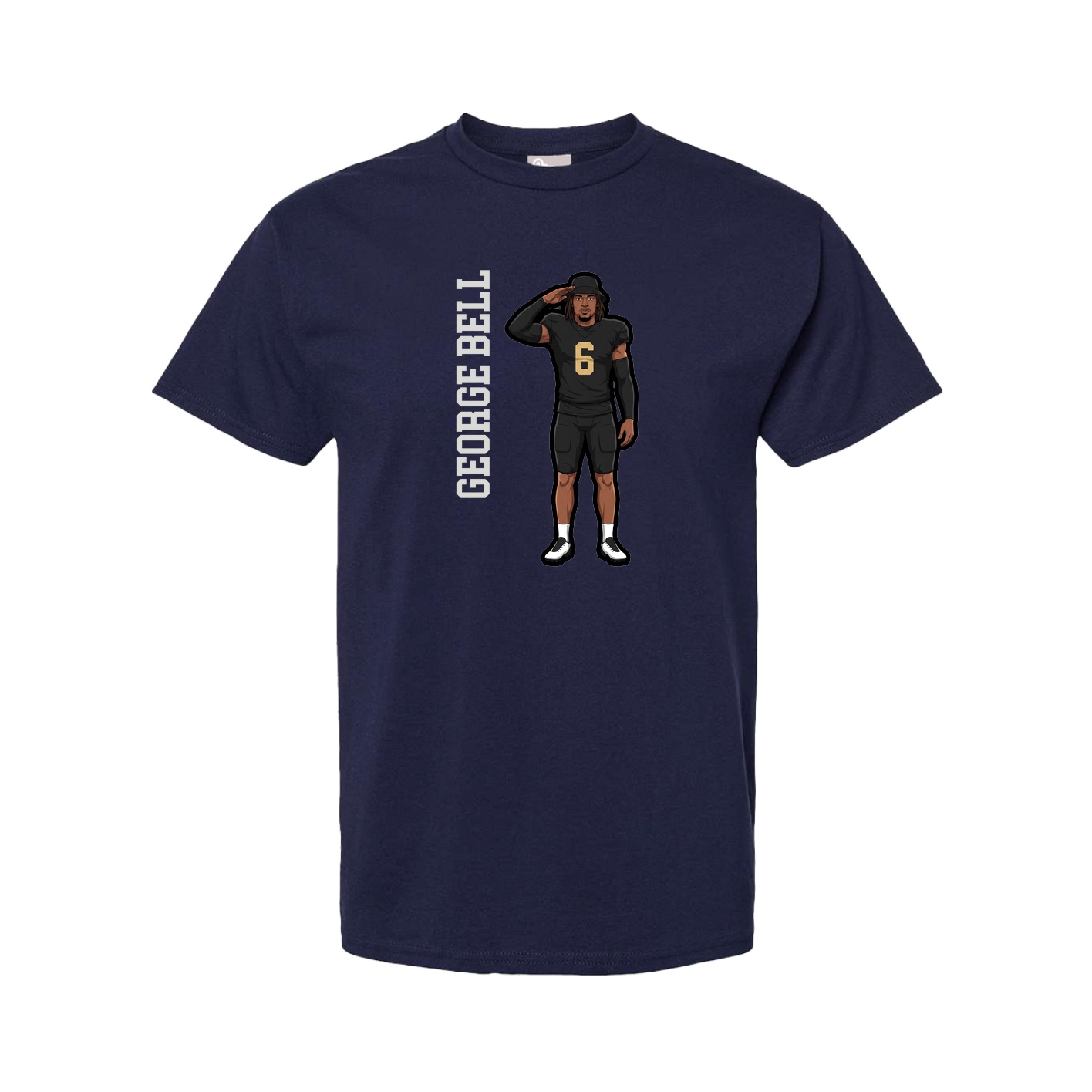 Tee — Name Vertical in Navy