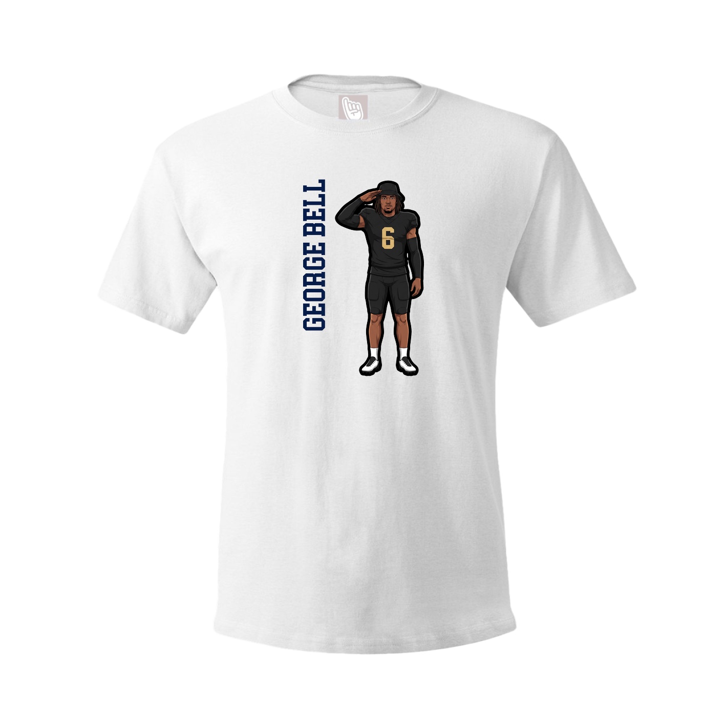 Youth Tee — Name Vertical in White