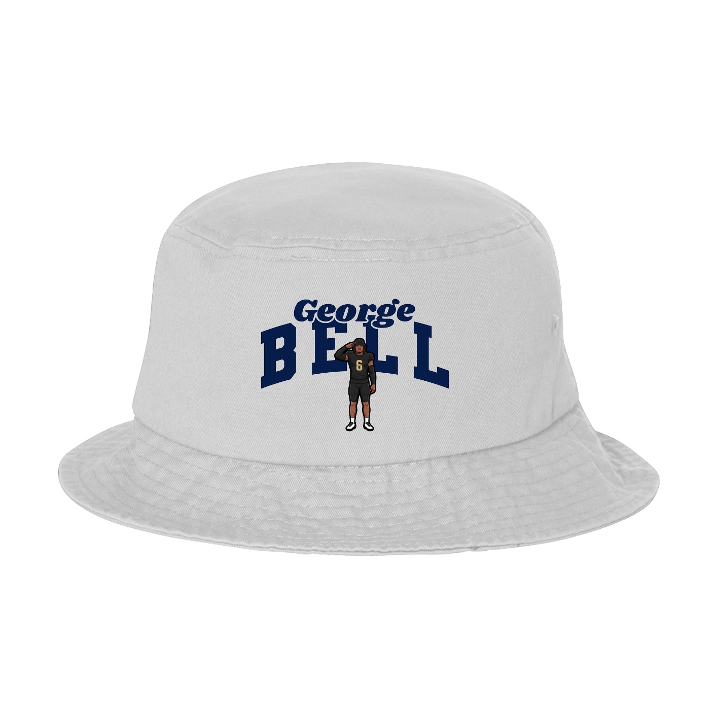 Bucket Cap — Signature Arch in White