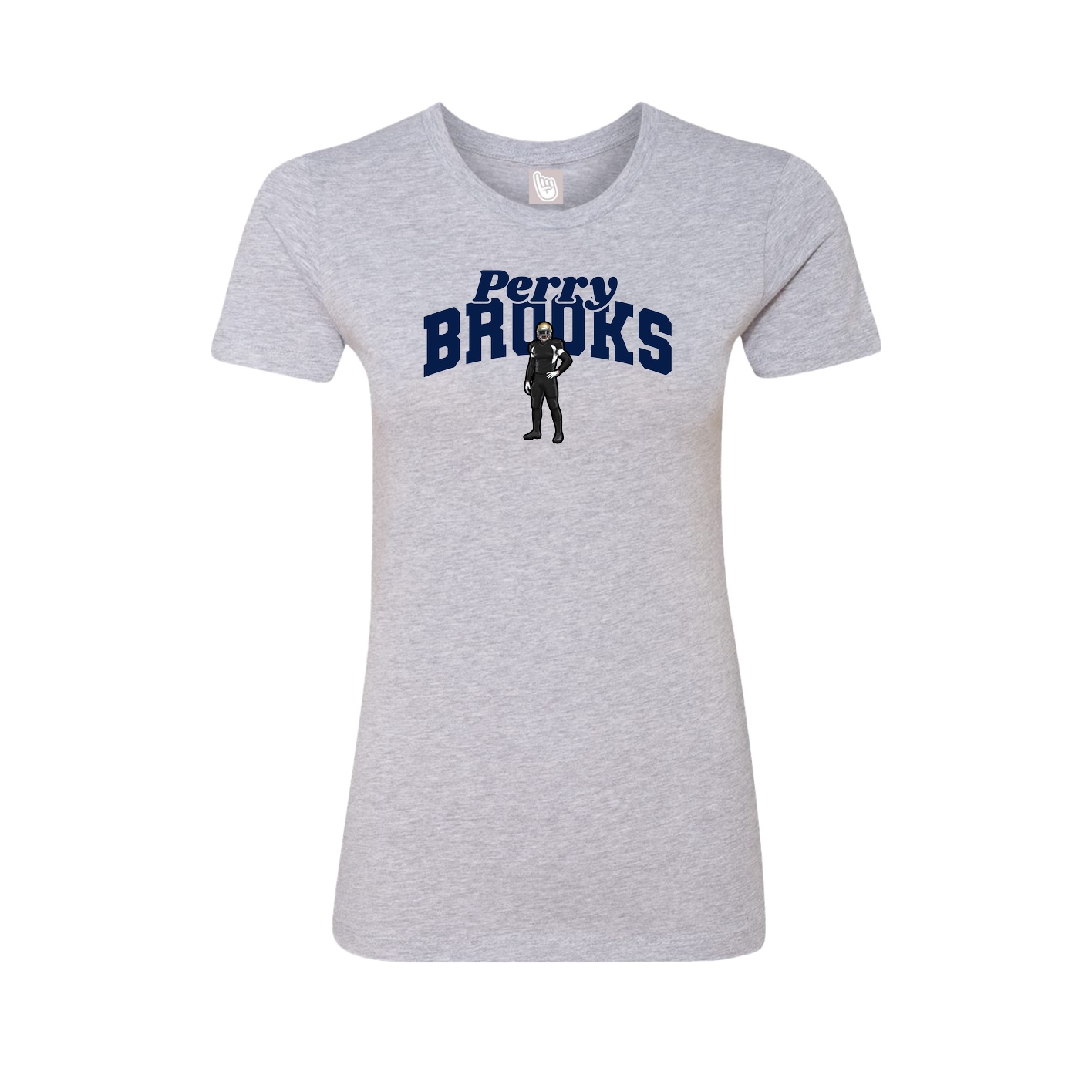 Fitted Women's Tee — Signature Arch in Grey