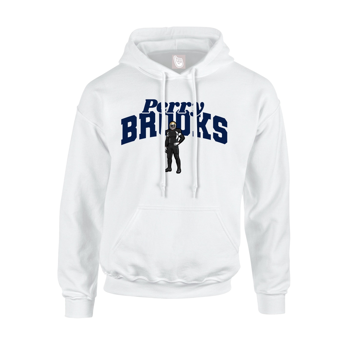 Hoodie — Signature Arch in White