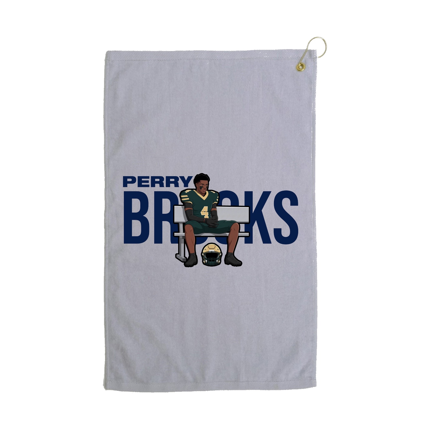 Golf Towel — Player Name in Grey
