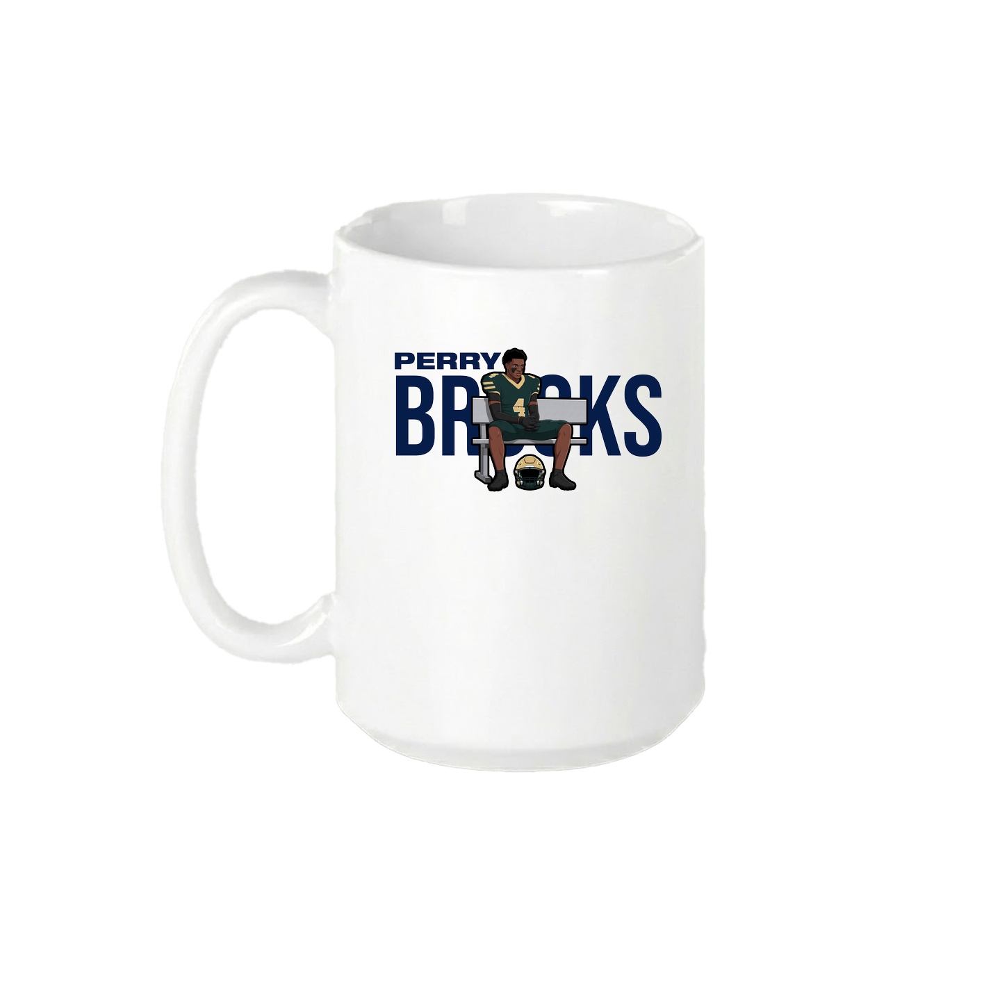 15oz Coffee Mug — Player Name in White
