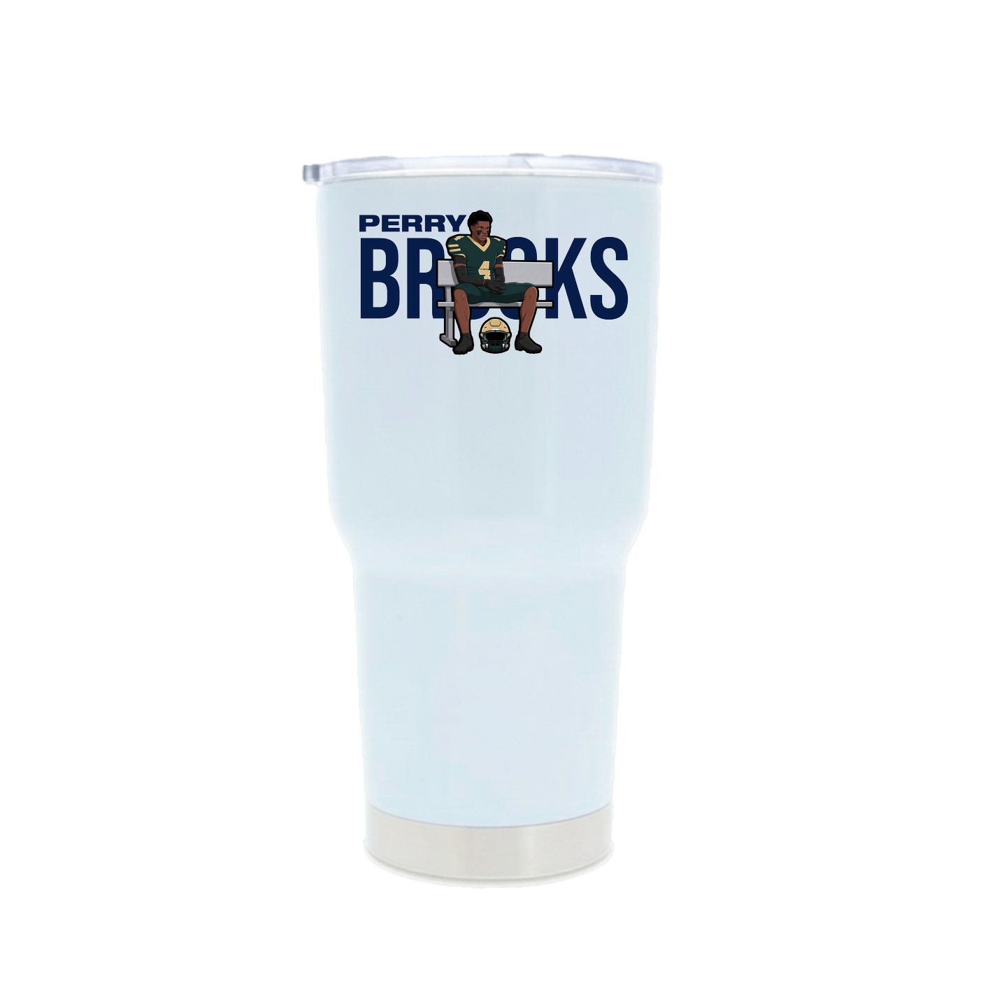 30oz Stainless Steel Tumbler — Player Name in White