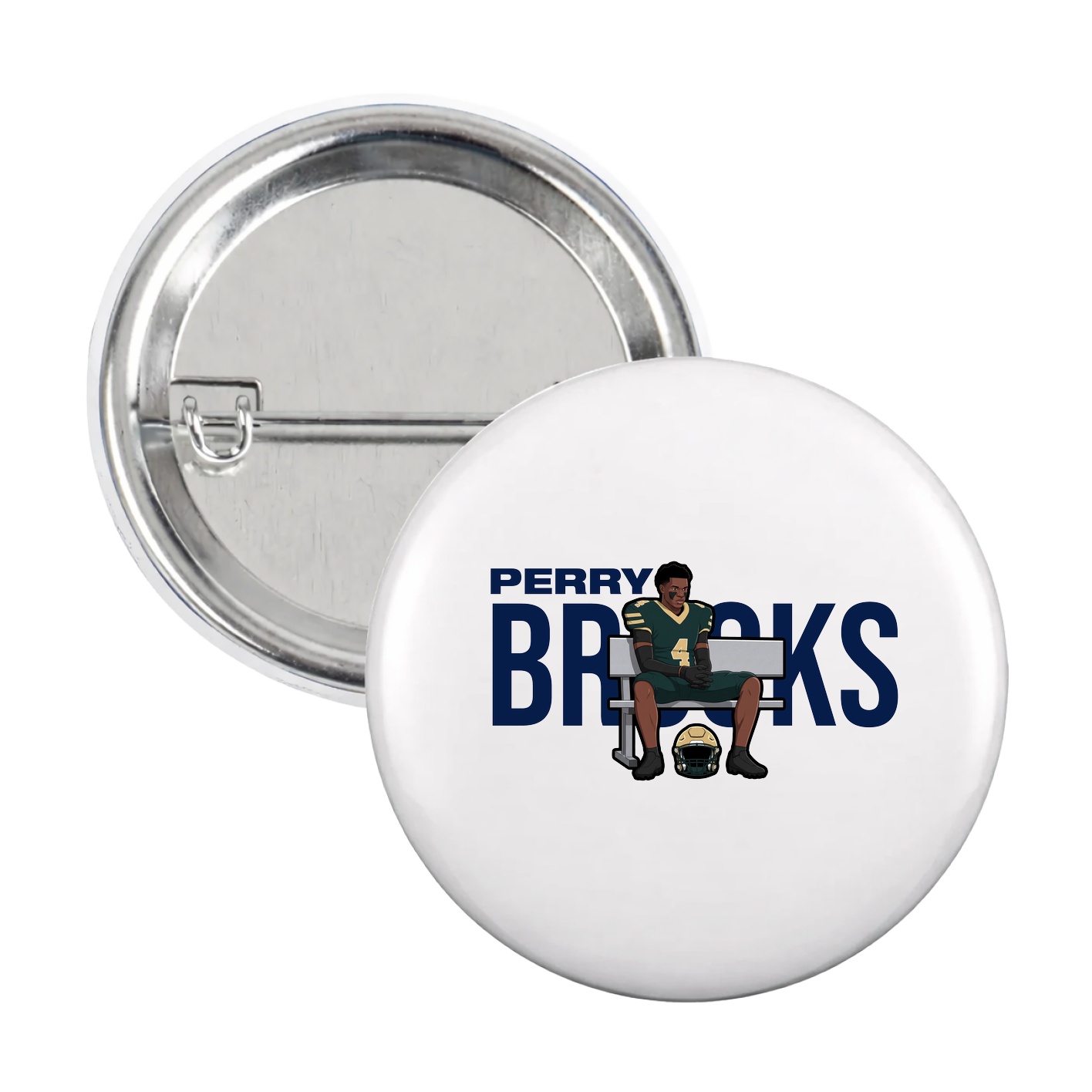Game Day Button — Player Name in White