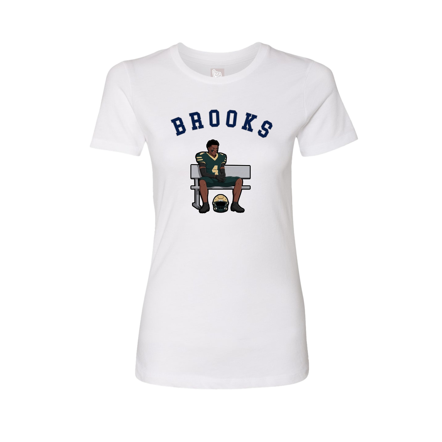 Fitted Women's Tee — Shirsey Arch in White