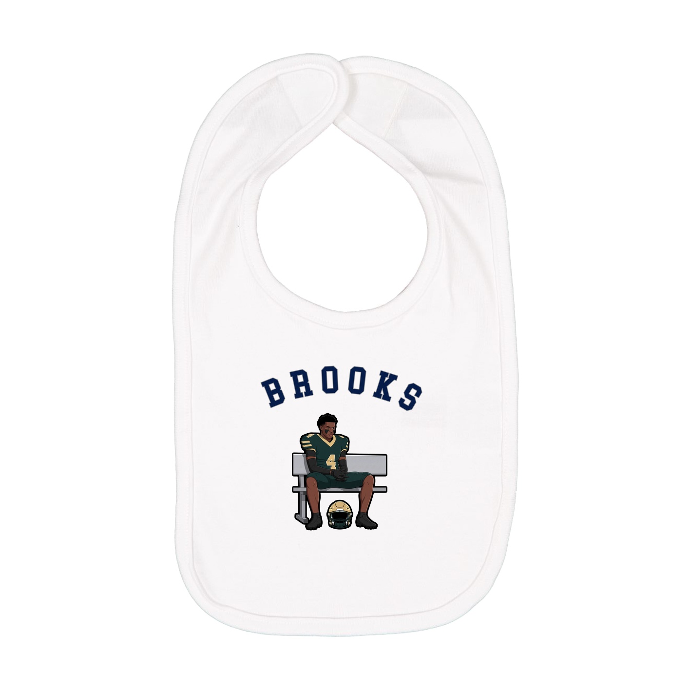 Infant Bib — Shirsey Arch in White