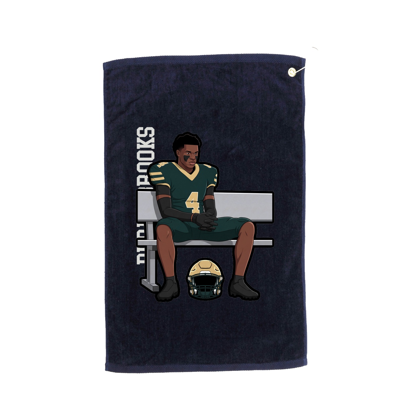 Golf Towel — Name Vertical in Navy